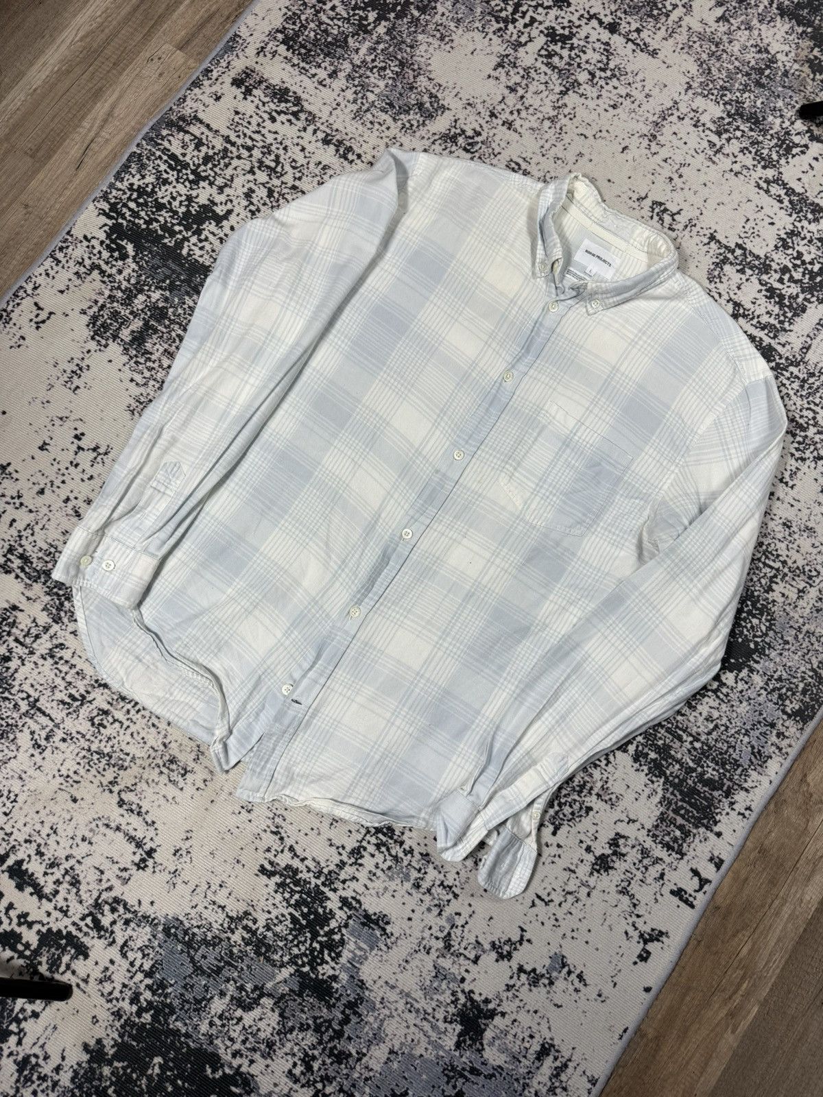 Norse Projects Norse Projects Osvald Light Check Long Sleeve Shirt Button Size US L / EU 52-54 / 3 - 2 Thumbnail