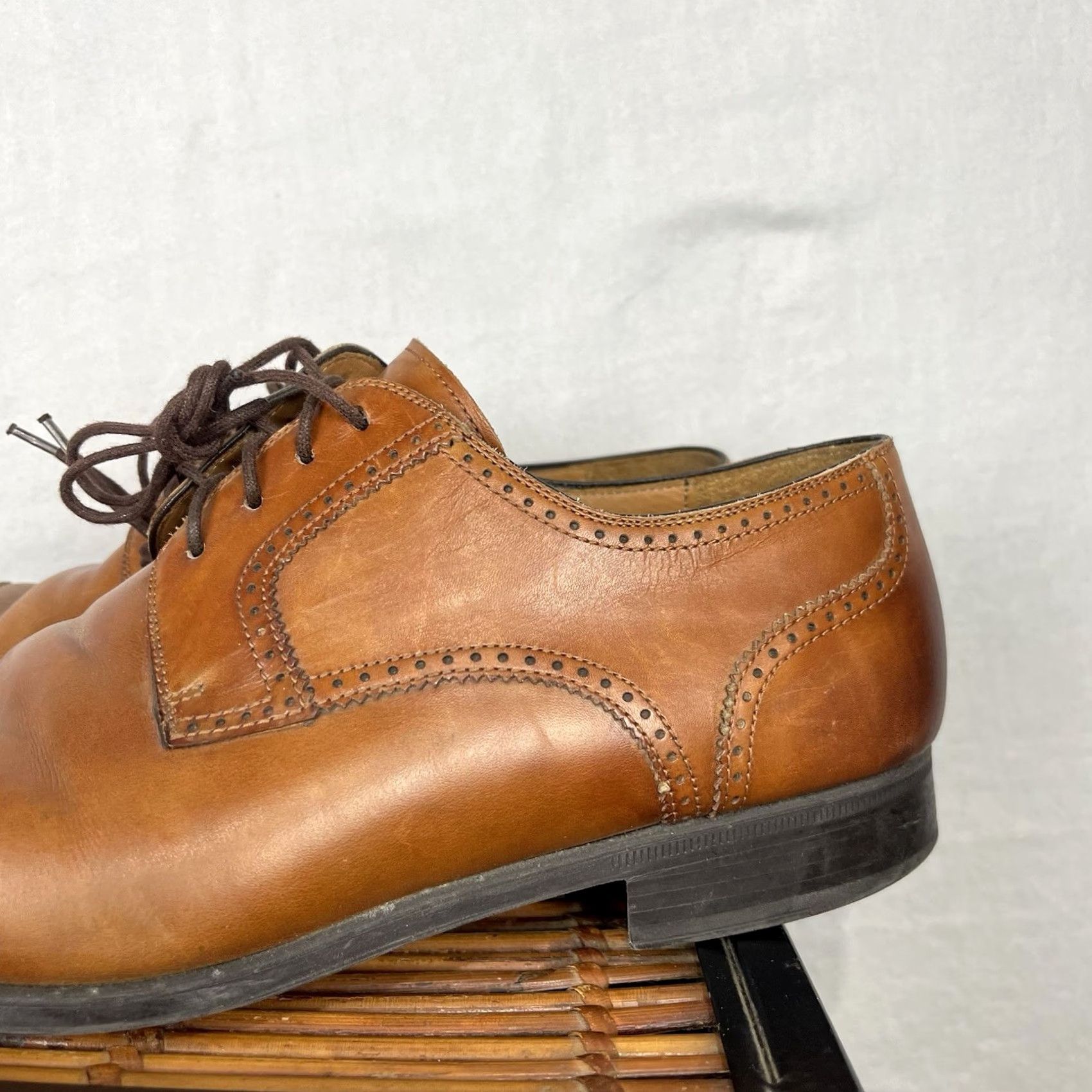 Magnanni Magnanni Carlito Shoes Mens 10.5 Brown Oxford Derby Cap Toe Made in Spain 12070 Size ONE SIZE - 7 Thumbnail