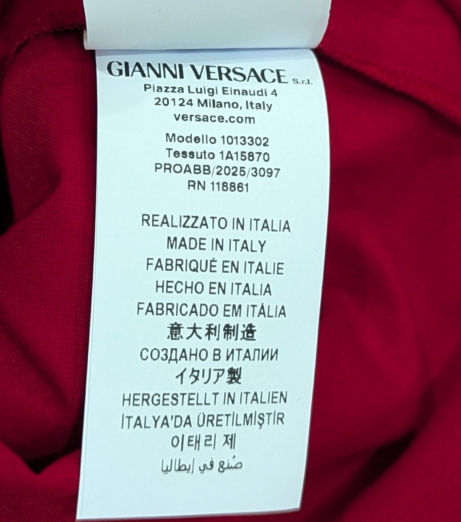 Versace VERSACE Medusa Column Logo Crewneck T-Shirt Red/Gold Small Size US S / EU 44-46 / 1 - 6 Thumbnail