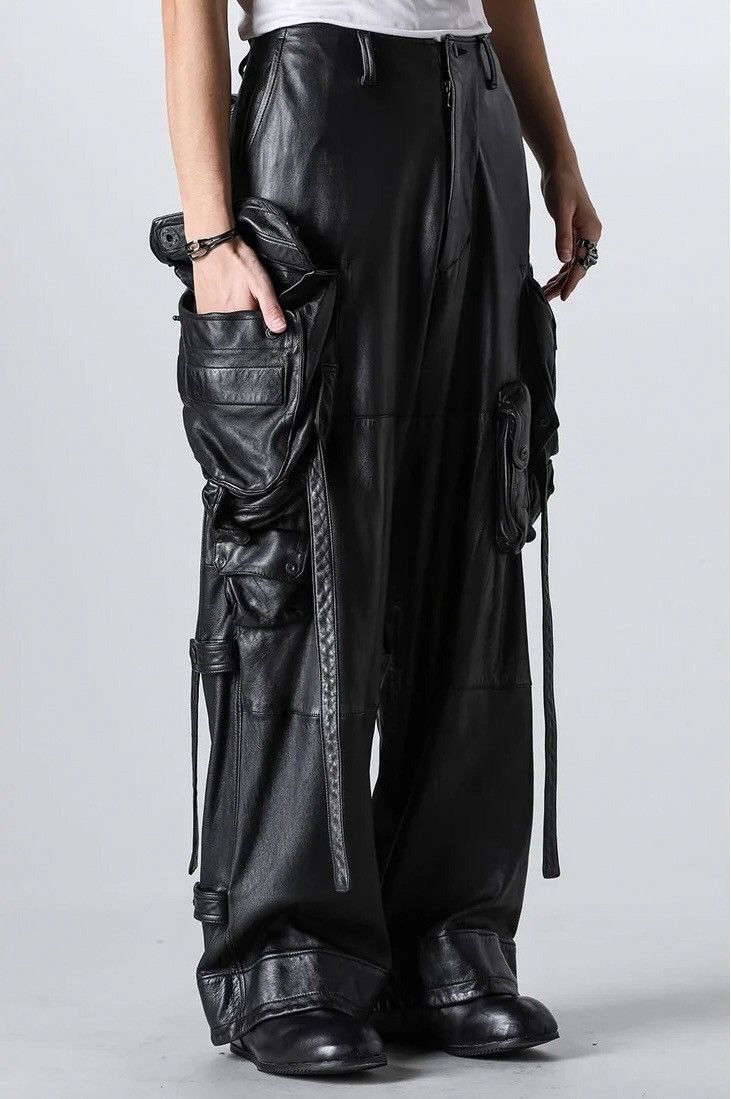Julius Julius Leather Wide Gas Mask Cargo Pants Size US 34 / EU 50 - 2 Thumbnail