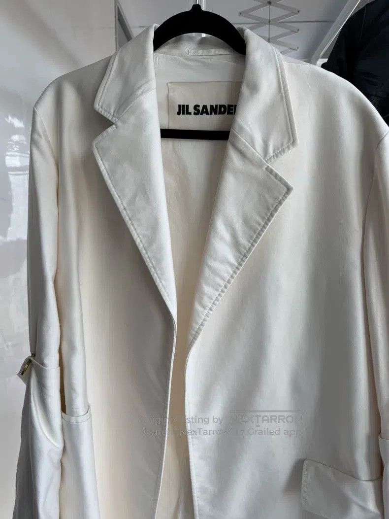 Jil Sander Jil Sander size 48 Heavyweight White Overcoat Trench Size L / US 10 / IT 46 - 2 Thumbnail