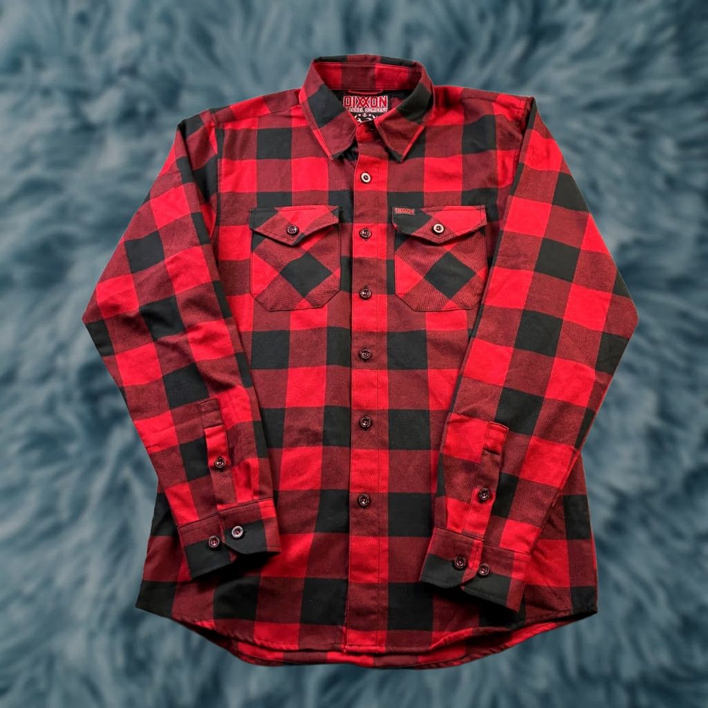 Vintage Dixxon Shirt Mens Small Red Buffalo Plaid Flannel Button-Up Shirt Size US S / EU 44-46 / 1 - 1 Thumbnail