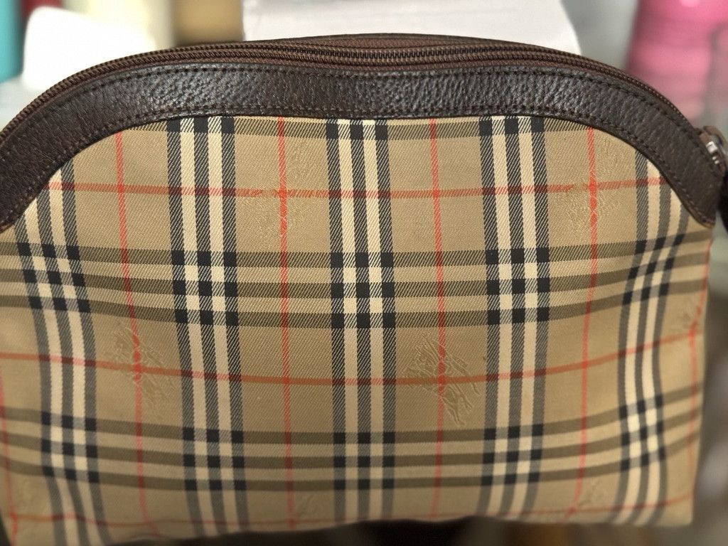 Burberry BURBERRY’s Nova Check Beige Canvas Pouch Clutch Vintage Size ONE SIZE - 4 Thumbnail