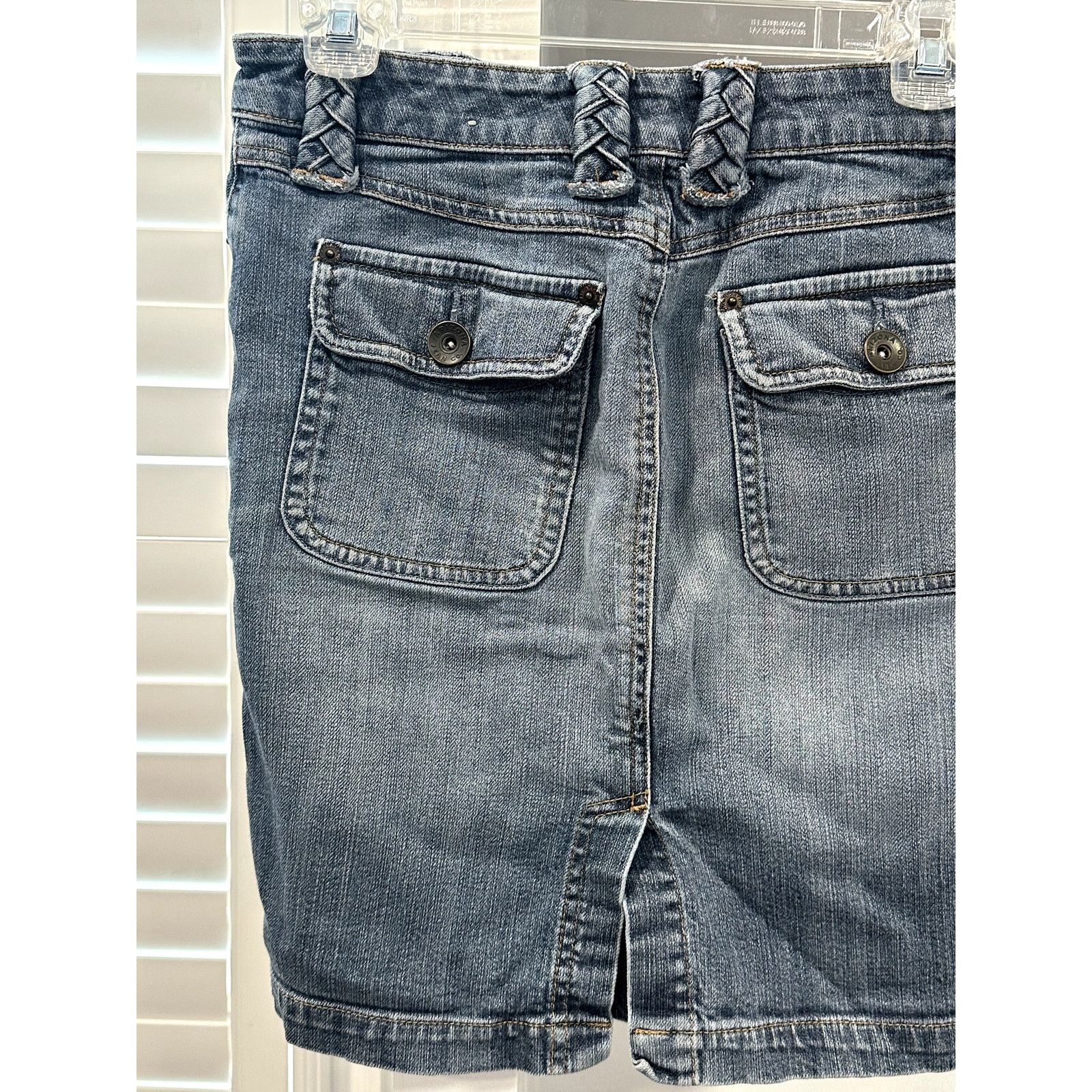 Other Arizona Jeans Co. Women's Jean Skirt Braided Belt Loops 27" Size 27" / US 4 / IT 40 - 5 Thumbnail
