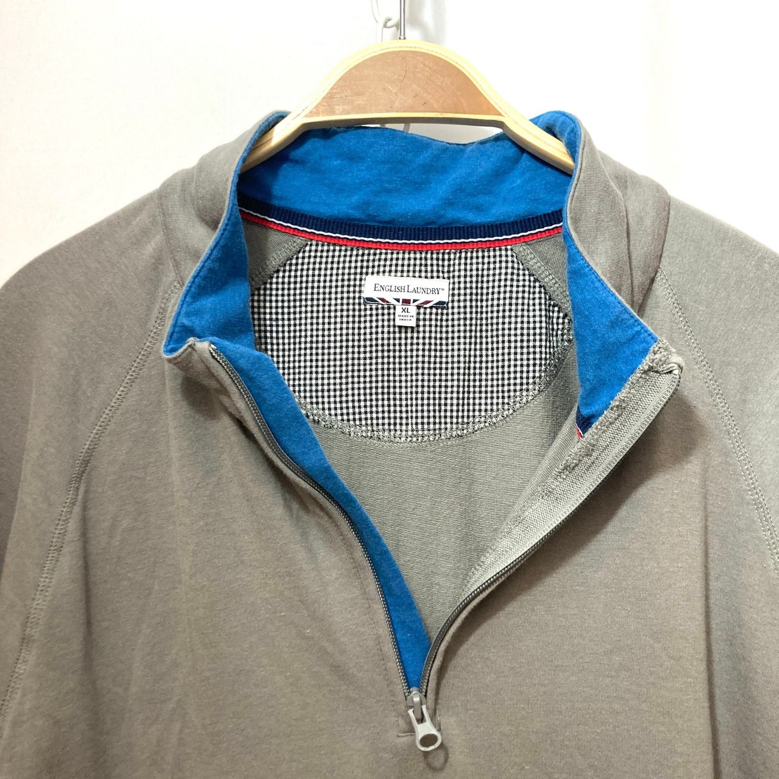 English Laundry English Laundry Gray 1/4 Zip Collar Pull Over Sweater Size US XL / EU 56 / 4 - 5 Thumbnail
