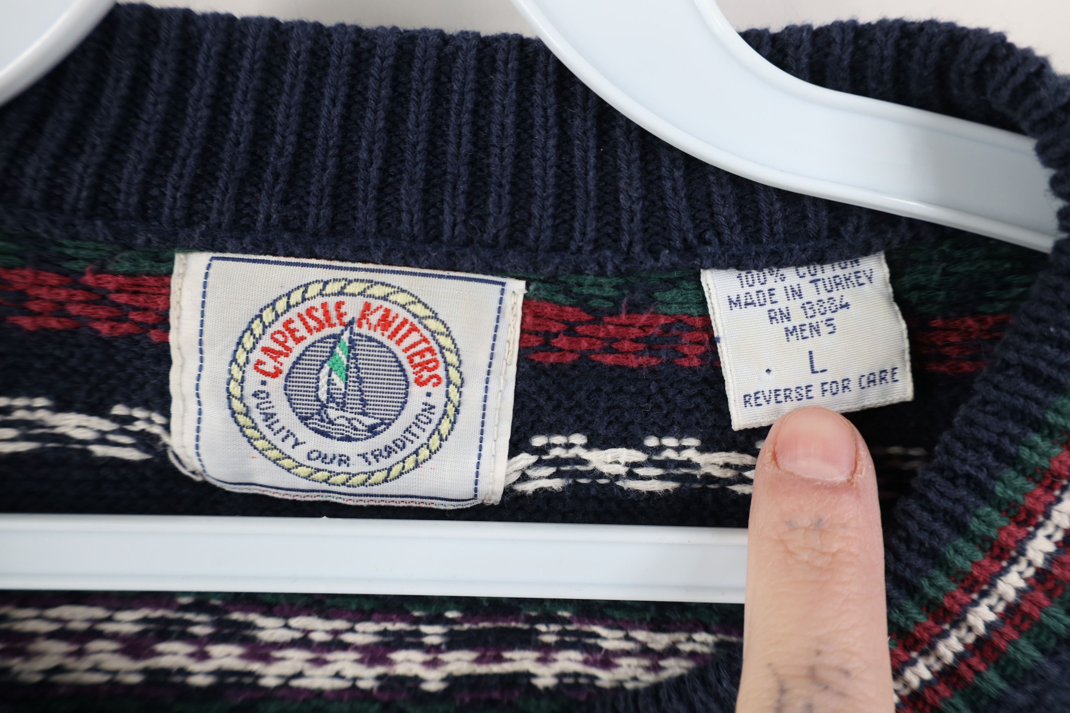 Vintage Vintage 90s Streetwear Fair Isle Knit Crewneck Sweater Size US L / EU 52-54 / 3 - 8 Thumbnail