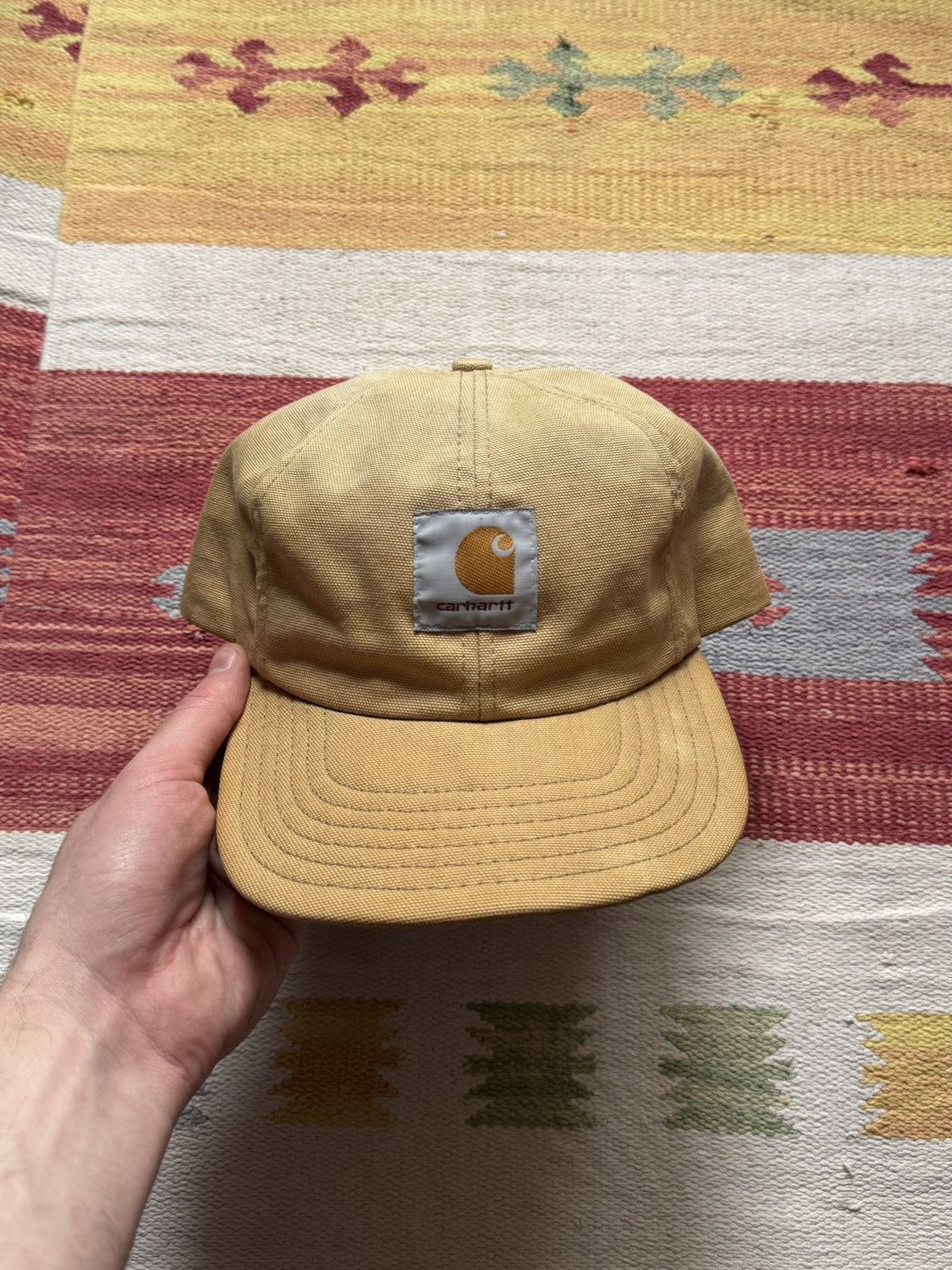 Carhartt Vintage 00’s SUNFADED Carhartt Made In USA Canvas Brown Hat Size ONE SIZE - 3 Thumbnail