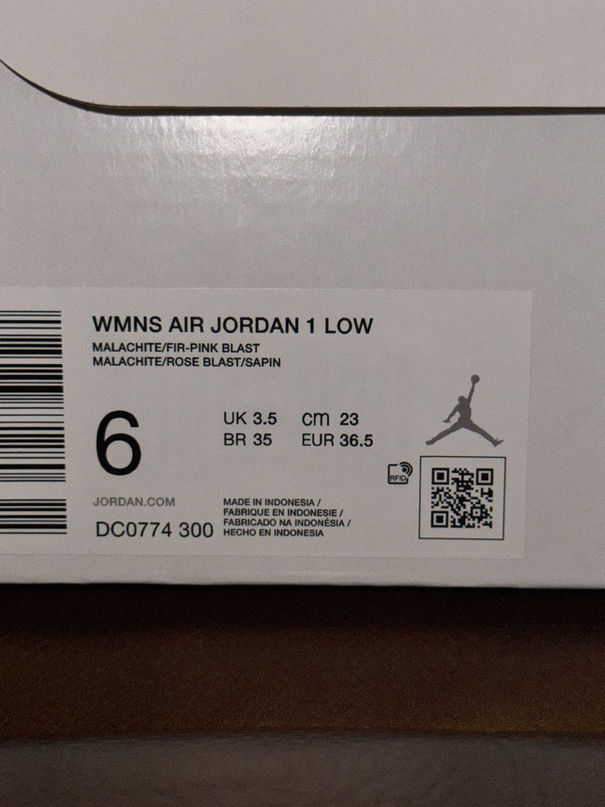 Nike Nike Air Jordan 1 Low WMNS Malachite Pink Blast Size US 6 / IT 36 - 7 Thumbnail