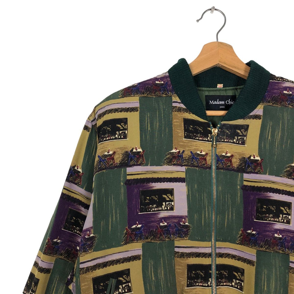 Japanese Brand 🔥90’s Vintage Bomber Jacket Colour Block Design Madam Chic Size M / US 6-8 / IT 42-44 - 6 Thumbnail