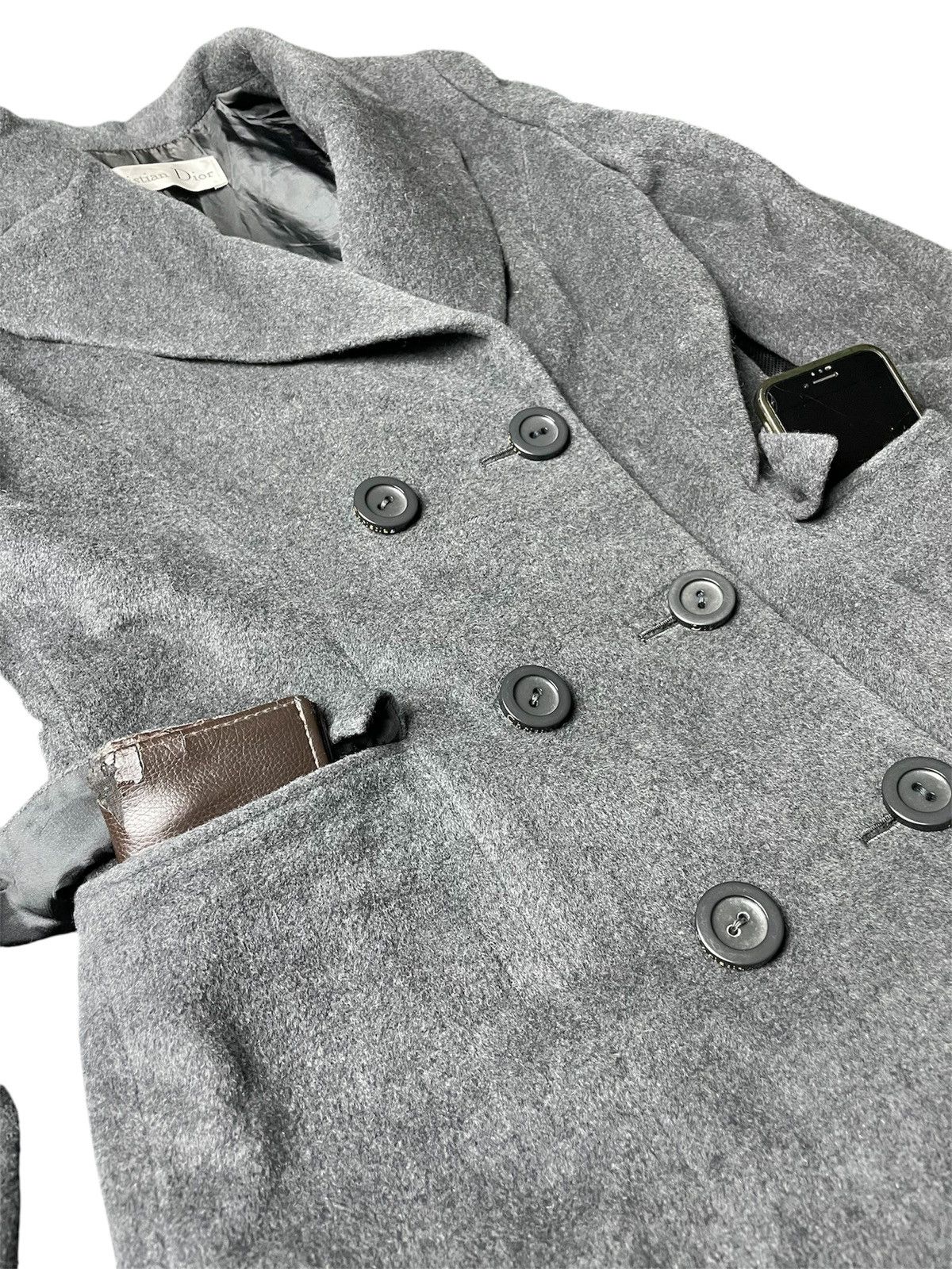 Christian Dior Monsieur × Dior × Hedi Slimane Christian Dior "KBT7A4000" Angora Wool Double Coat Size US M / EU 48-50 / 2 - 10 Thumbnail