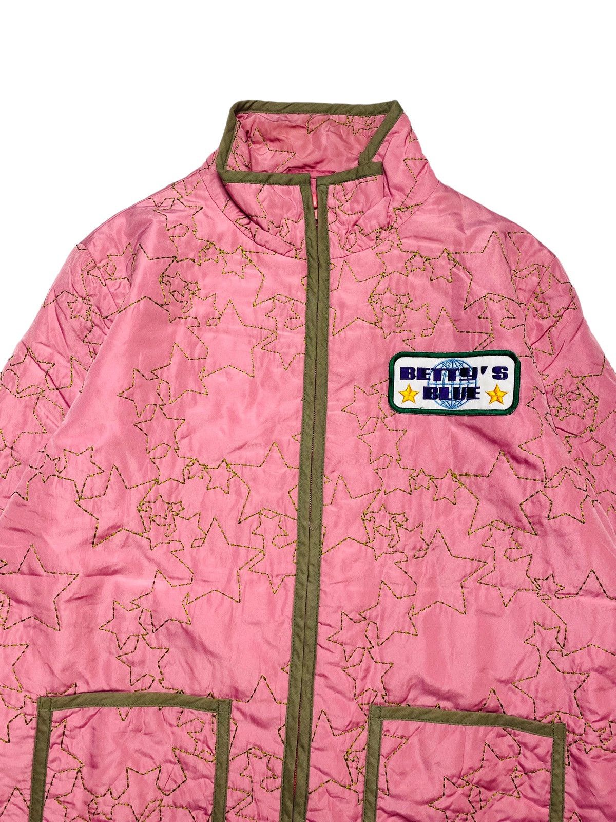 Angel Blue 2000s Bettys Blue - Stitched Star Pink Jacket Size L / US 10 / IT 46 - 5 Thumbnail
