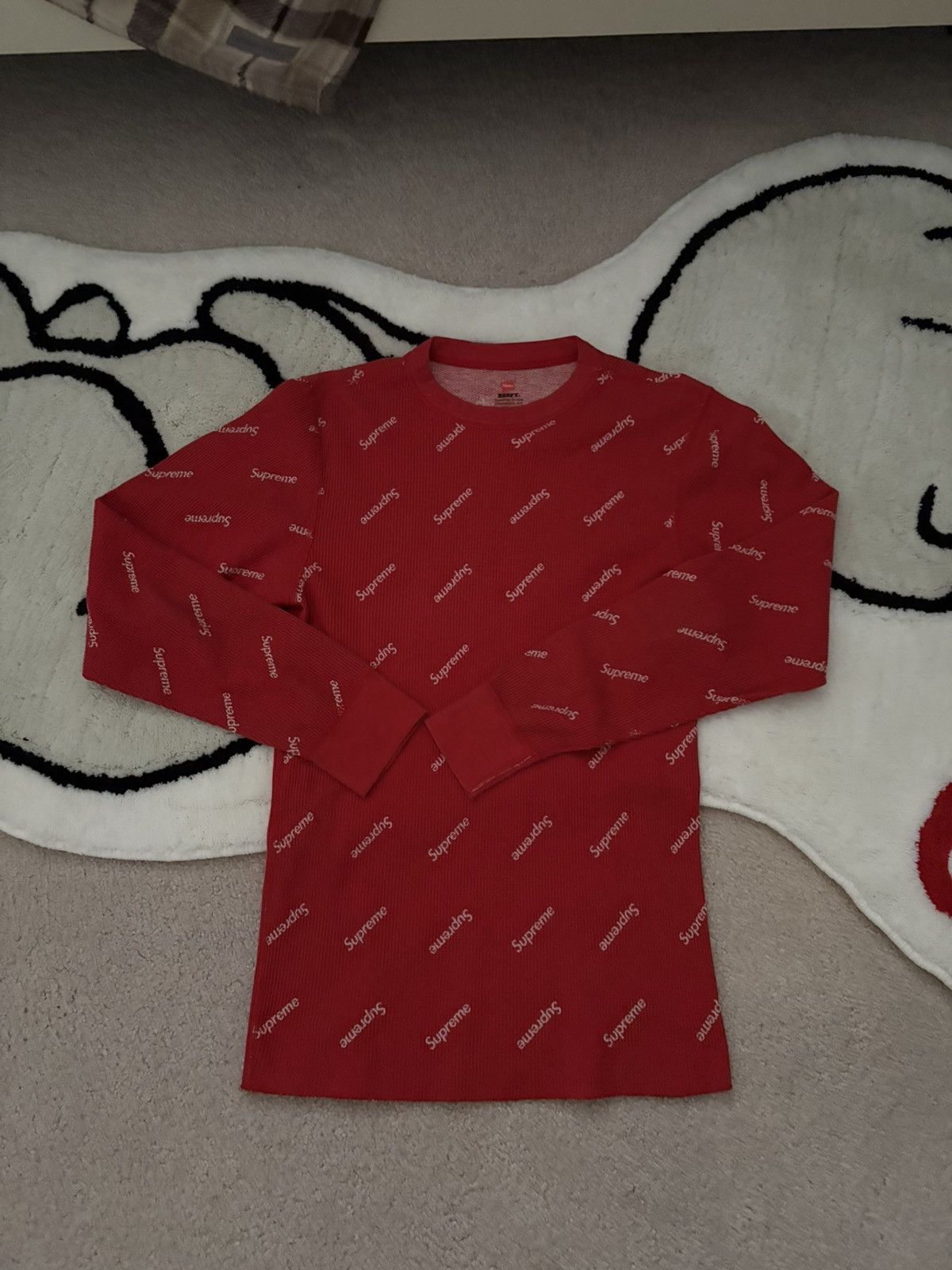 Hanes × Supreme Supreme Hanes Repeat Waffle Thermal Red M Size US M / EU 48-50 / 2 - 1 Thumbnail