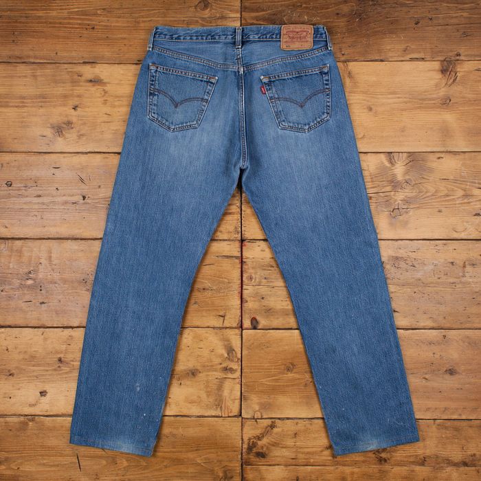 Size 34x31 Vintage Levis 501 LVC Blue Stone Washed Jeans 