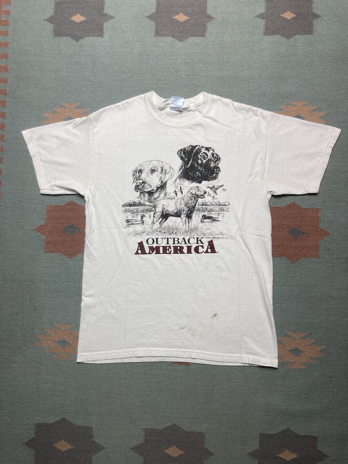 Vintage Vtg t shirt outback america dogs retriever animal tee medium Size US M / EU 48-50 / 2 - 1 Thumbnail