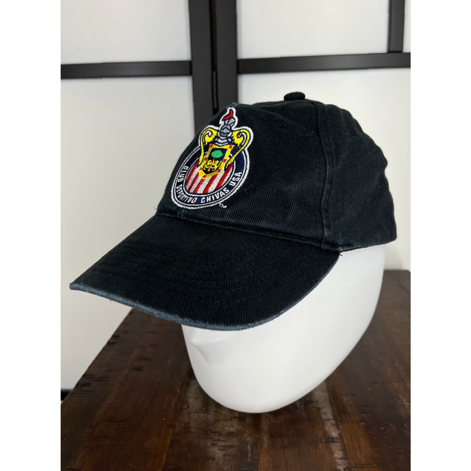 Vintage C.D. Guadalajara Hat Adult One Size Black Cotton Futbol Twill Strap Back Cap Size ONE SIZE - 4 Thumbnail
