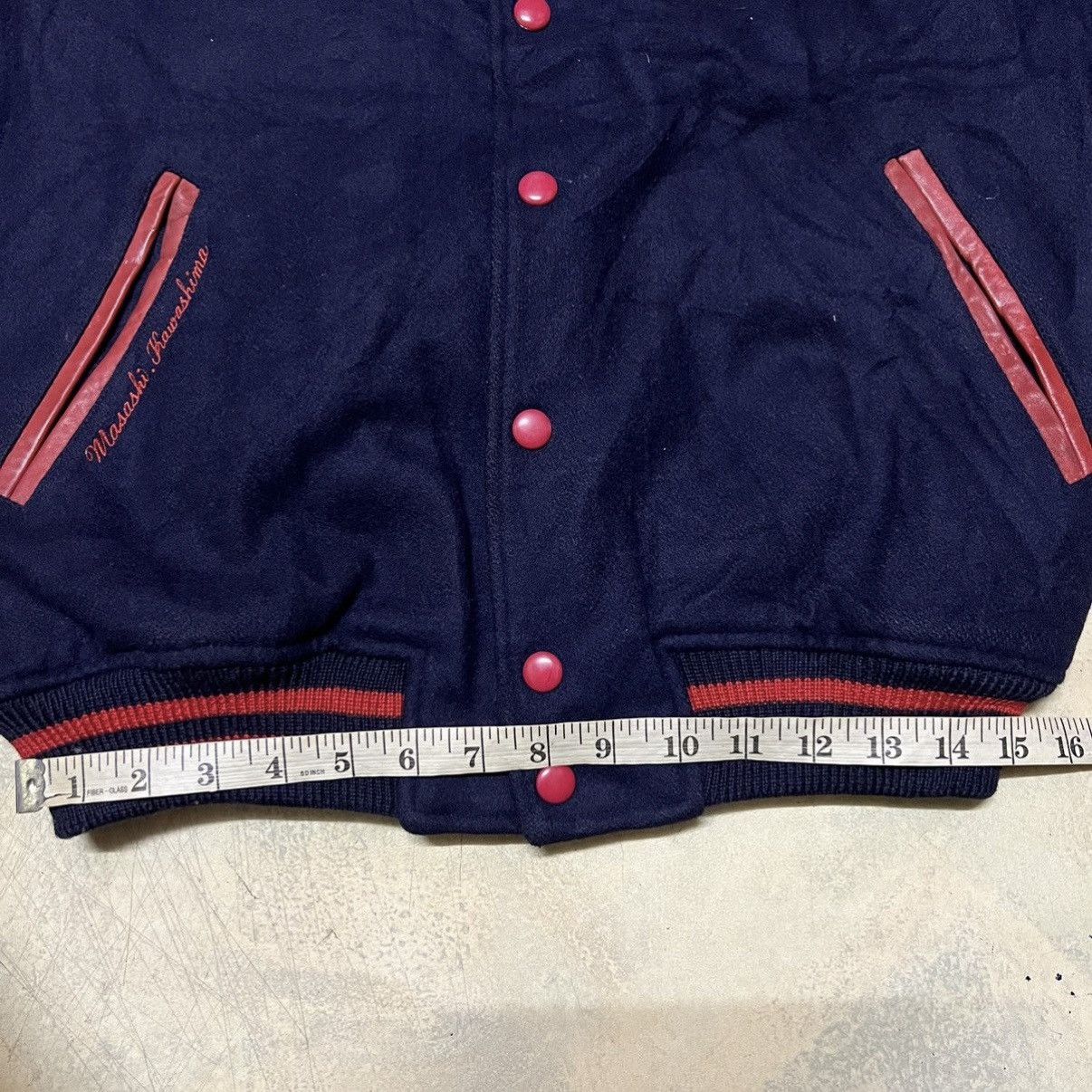 Vintage Vintage Orange Bowl Leather Sleeve Varsity Jacket Size US L / EU 52-54 / 3 - 10 Thumbnail
