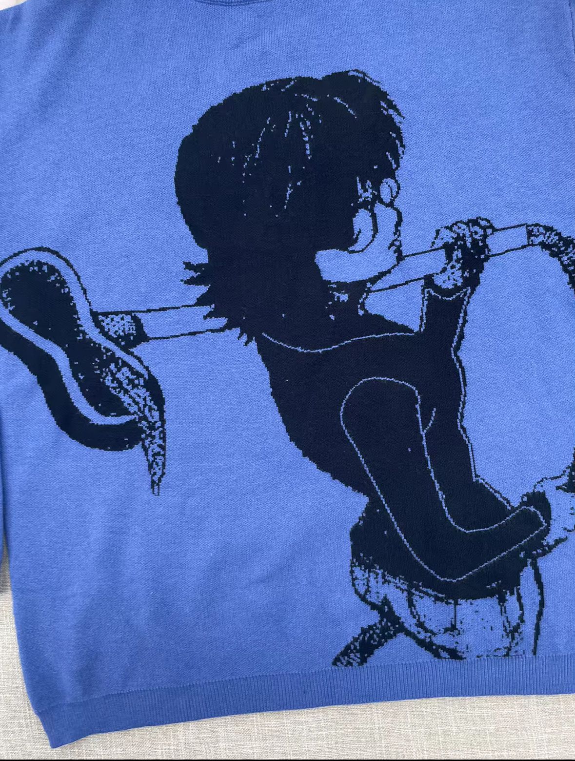 Japanese Brand Y2K Vintage Anime Spider Girl Blue Long Sleeve T-Shirt Size US L / EU 52-54 / 3 - 3 Thumbnail
