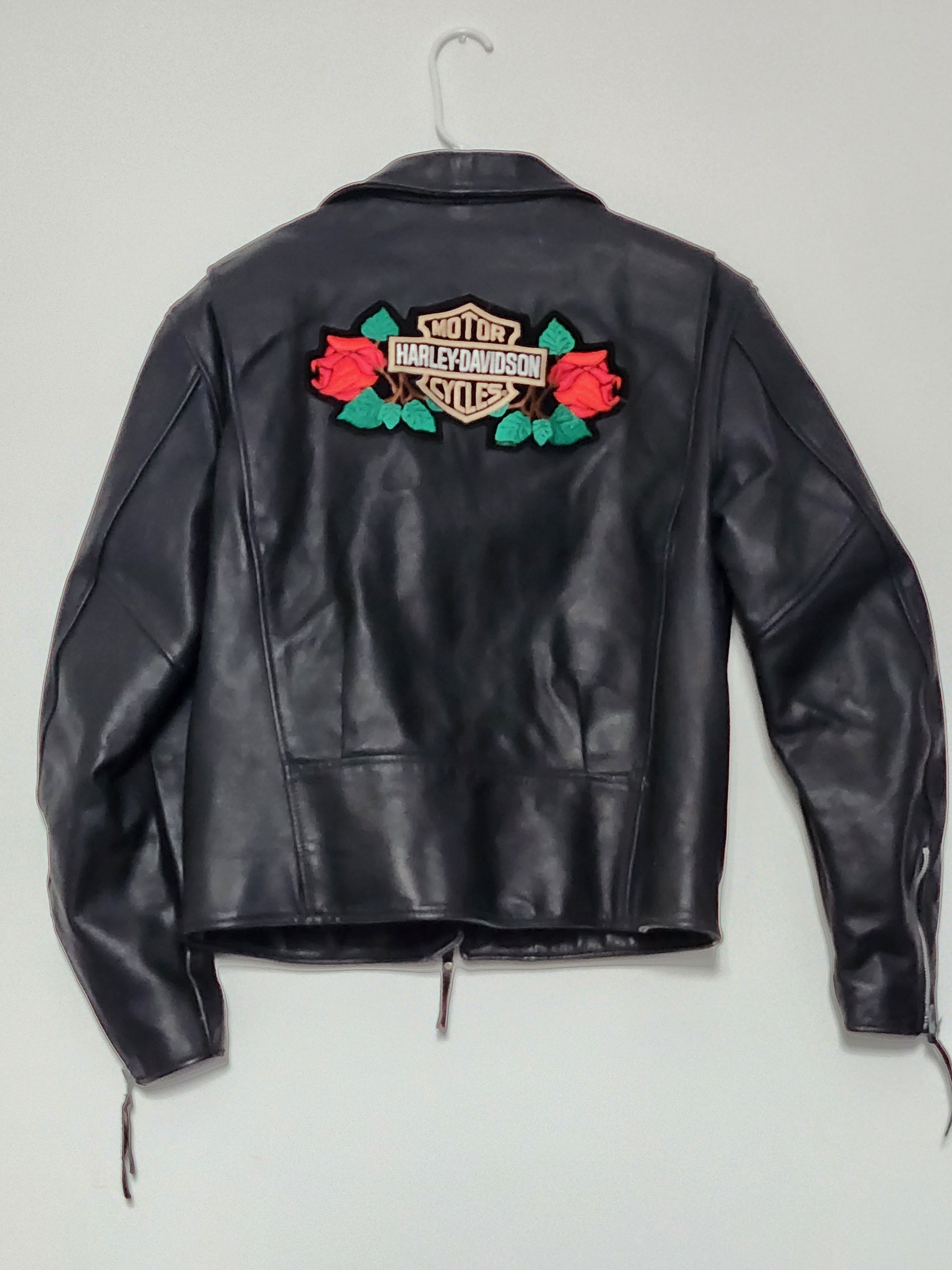 Harley Davidson Vintage Harley-Davidson Women's Leather Biker Jacket Size L / US 10 / IT 46 - 6 Thumbnail