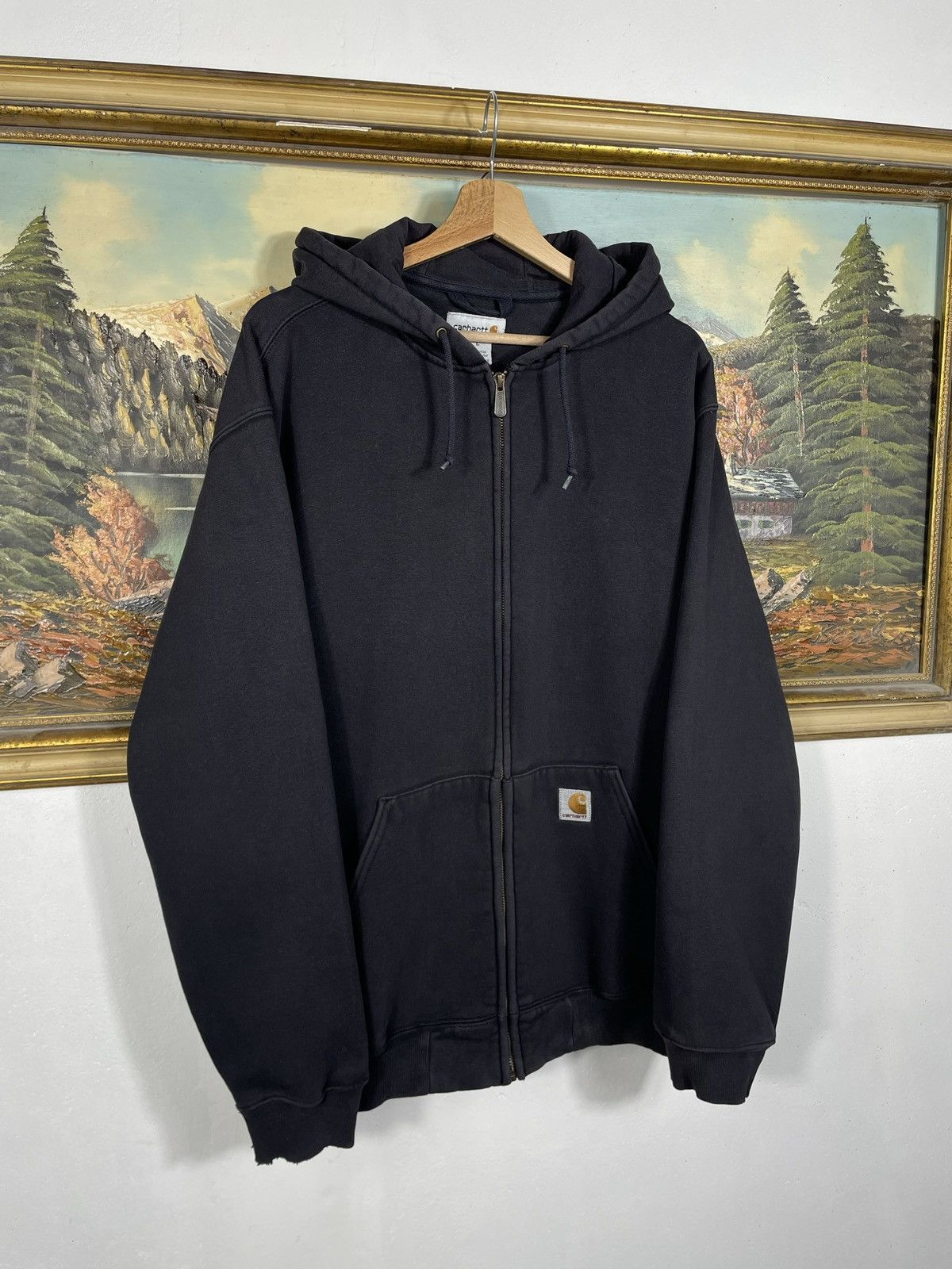 Carhartt × Vintage Carhartt Retro 00s Sweatshirt Jacket Skate Distressed Rap Size US L / EU 52-54 / 3 - 3 Thumbnail