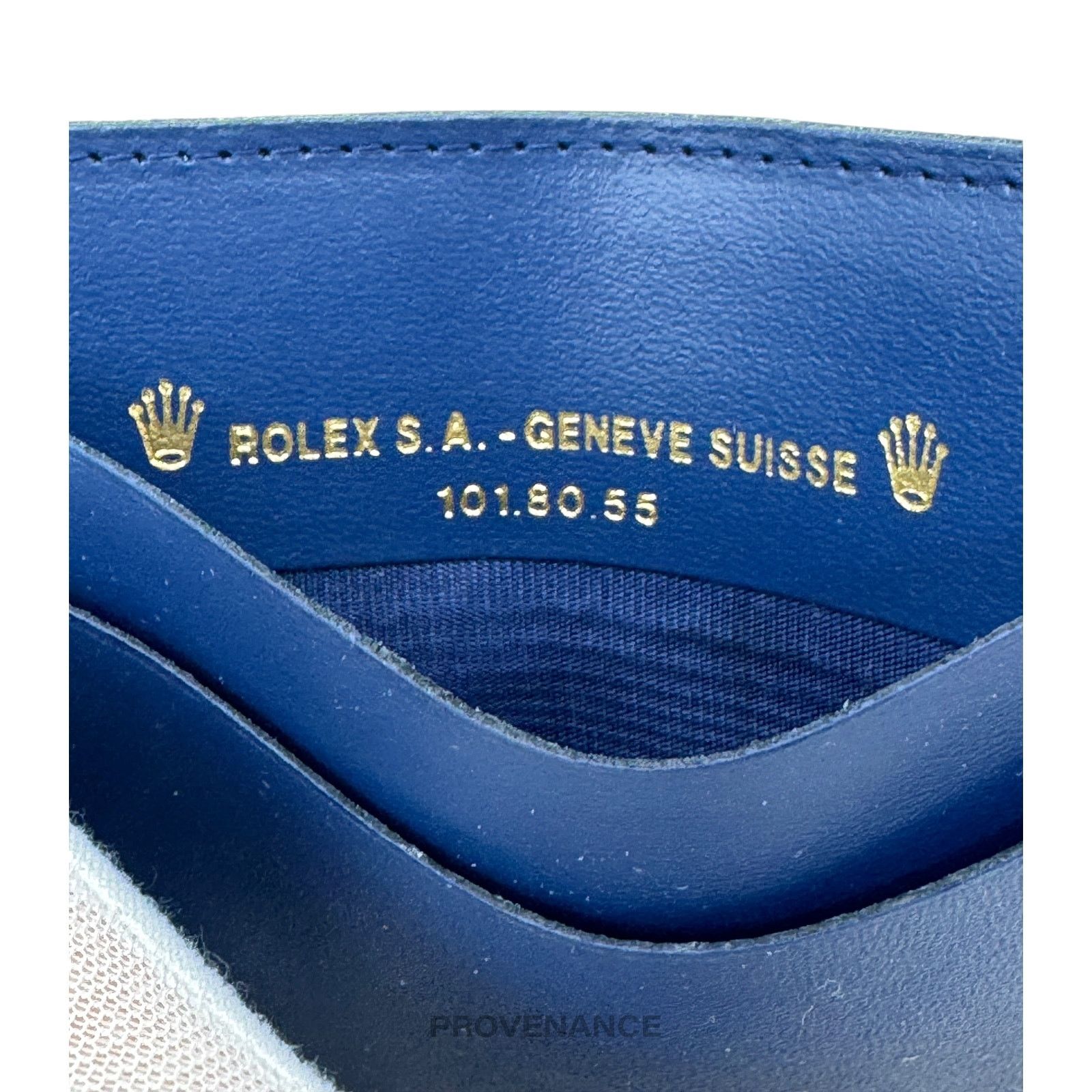 Rolex 🔴 Rolex Card Holder Wallet - Navy Blue Leather Size ONE SIZE - 6 Thumbnail