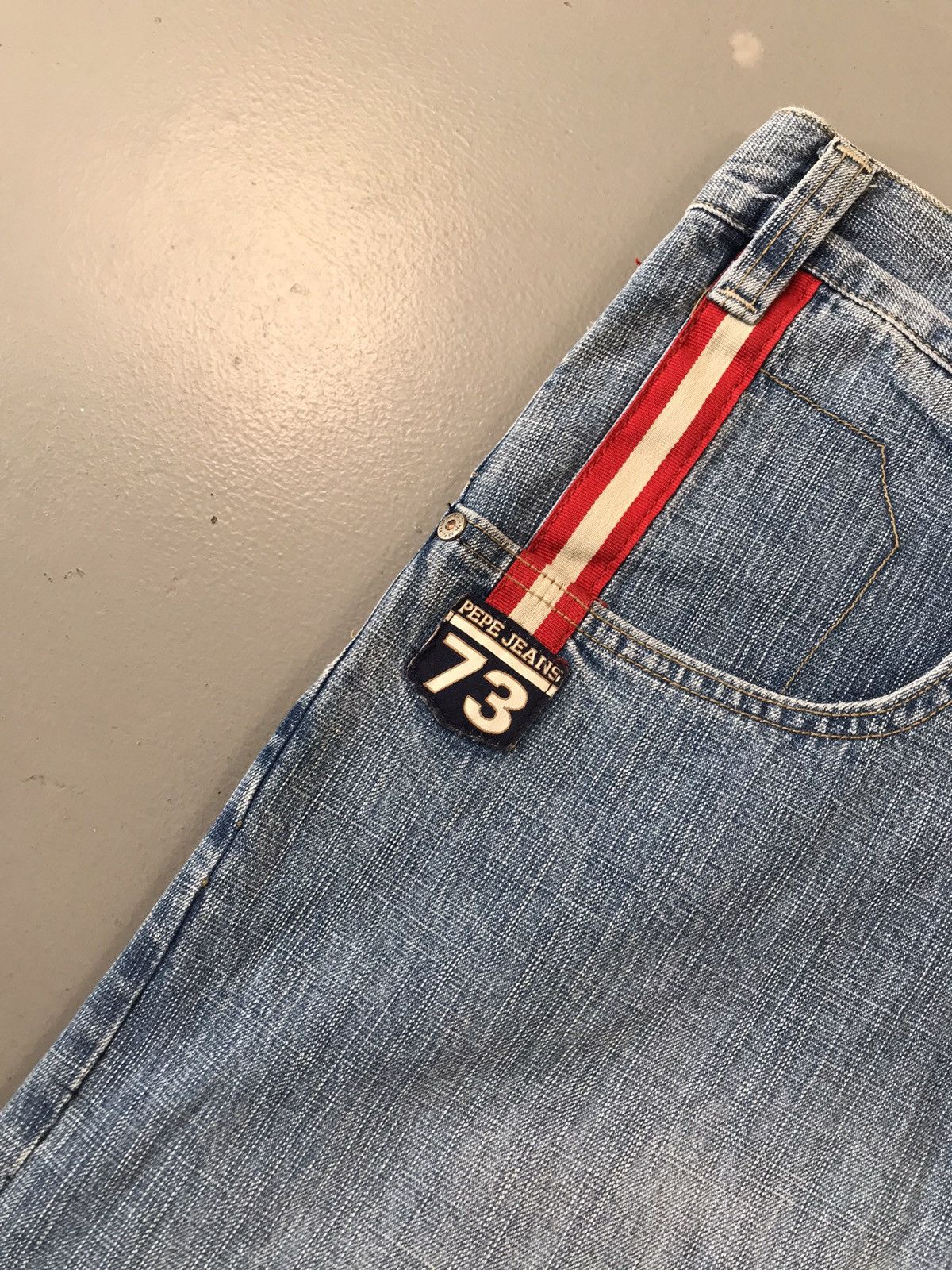 Pepe Jeans × Vintage vintage Pepe jeans SpellOut distressed embroidered denim Size US 34 / EU 50 - 8 Thumbnail