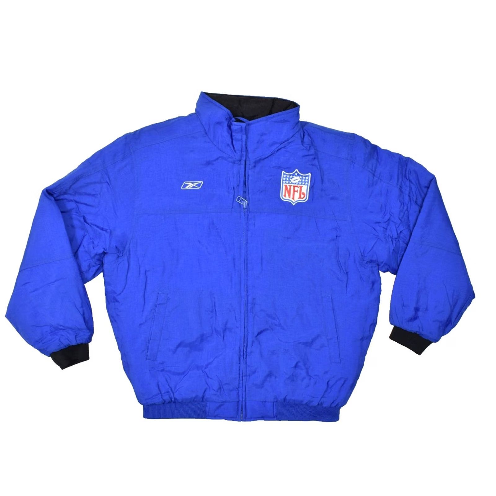 Reebok VINTAGE Reebok NFL Equipment Puffer Jacket Full Zip Solid Men's Size L Blue Jacket Size US L / EU 52-54 / 3 - 2 Thumbnail
