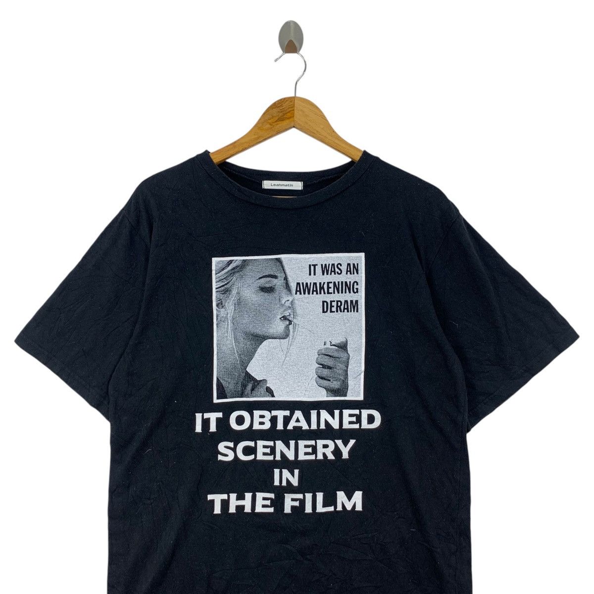 Vintage LEAHMATIN Y2K Obtained Scenery In The Film Tee Shirt Top Size M / US 6-8 / IT 42-44 - 2 Thumbnail