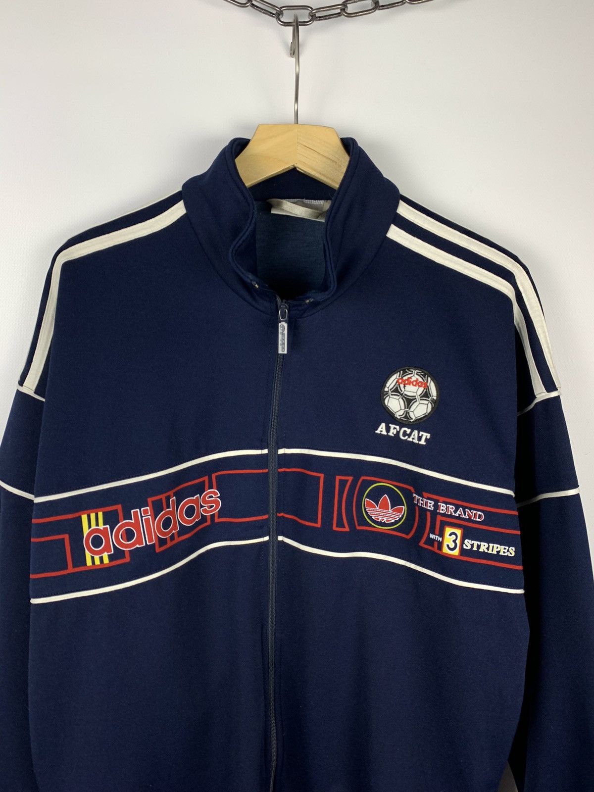 Adidas Adidas Afcat Vintage Retro Track Jacket 3-Stripes Size M Size US M / EU 48-50 / 2 - 2 Thumbnail