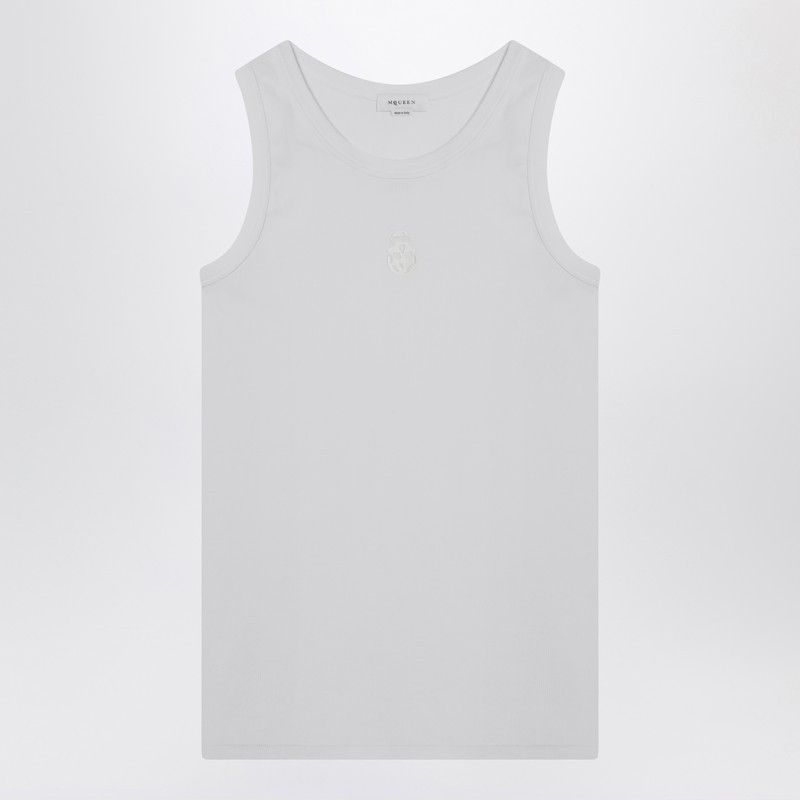 Alexander McQueen Alexander Mcqueen White Cotton Tank Top Size US S / EU 44-46 / 1 - 1 Thumbnail