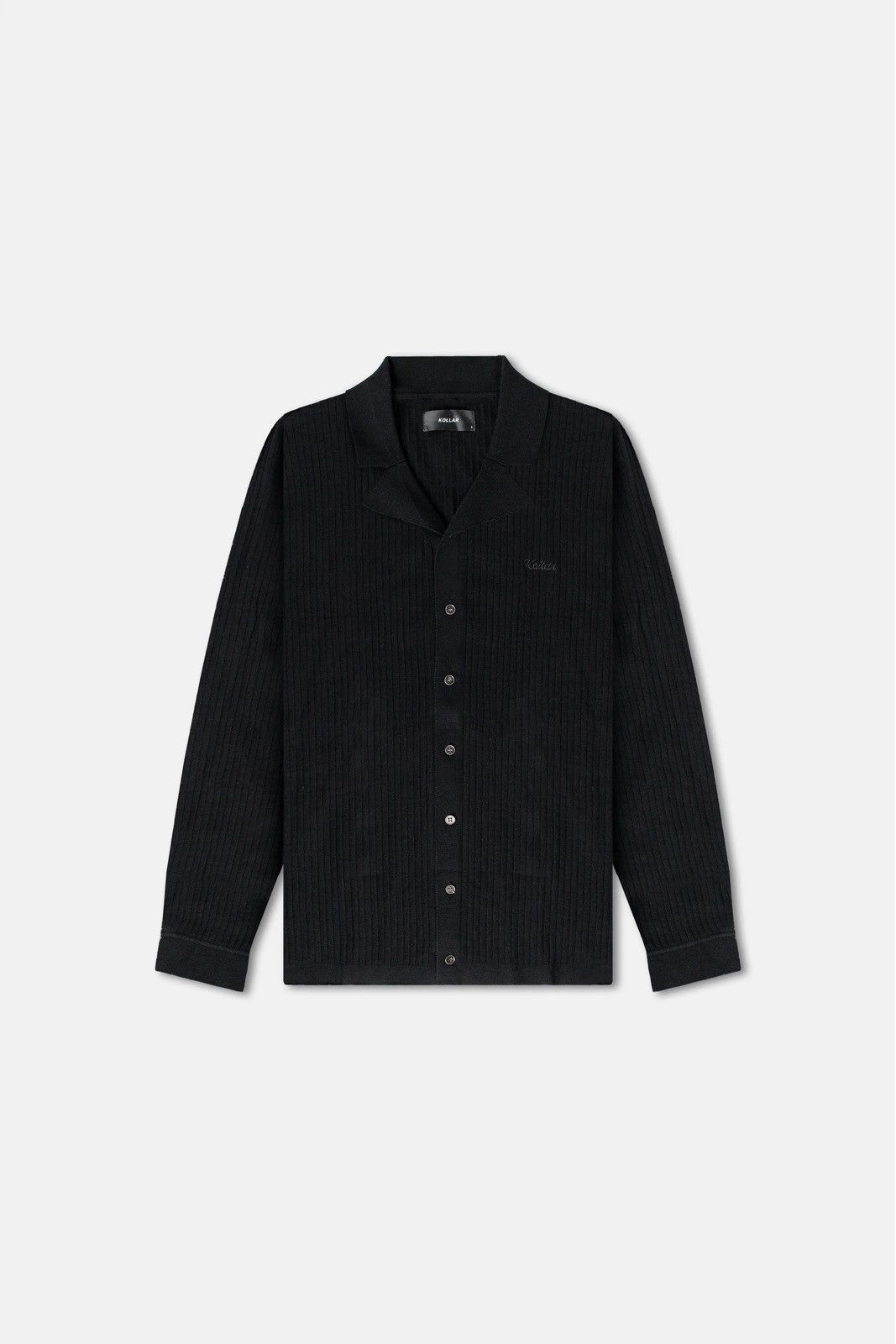 Designer × Kollar Clothing Kollar Knit Logo Button Down - Black Size US XXL / EU 58 / 5 - 1 Thumbnail