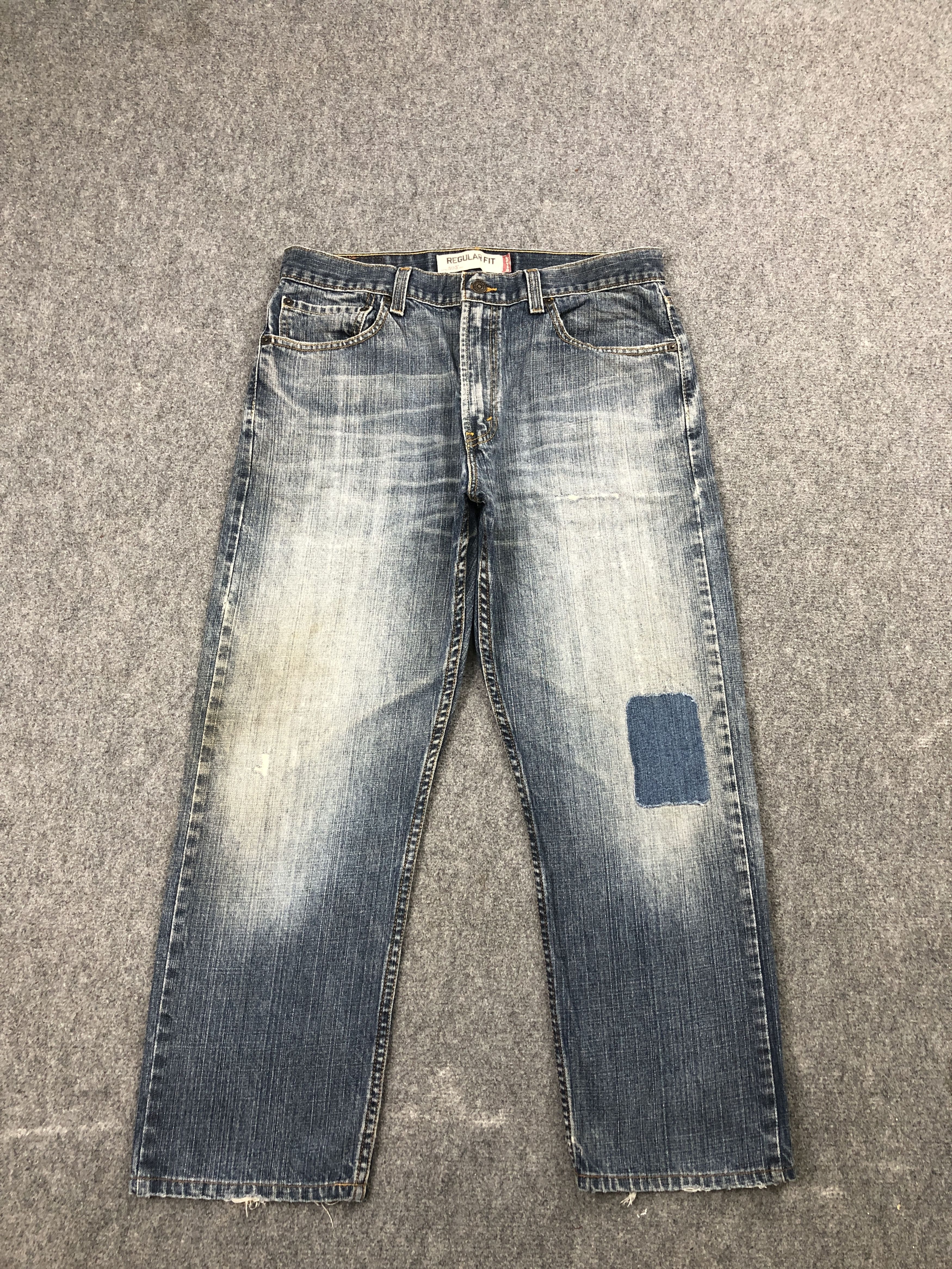 Levi's Vintage Levis 505 Patches Work Distressed Jeans DP2453 Size US 33 - 1 Thumbnail