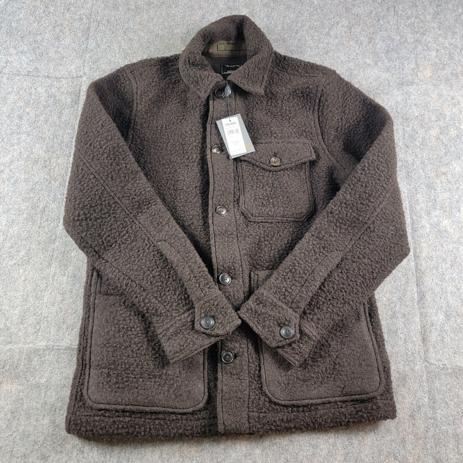 Todd Snyder Todd Snyder Wool Blend Boucle Chore Jacket Brown NWT Italy Size US S / EU 44-46 / 1 - 2 Thumbnail
