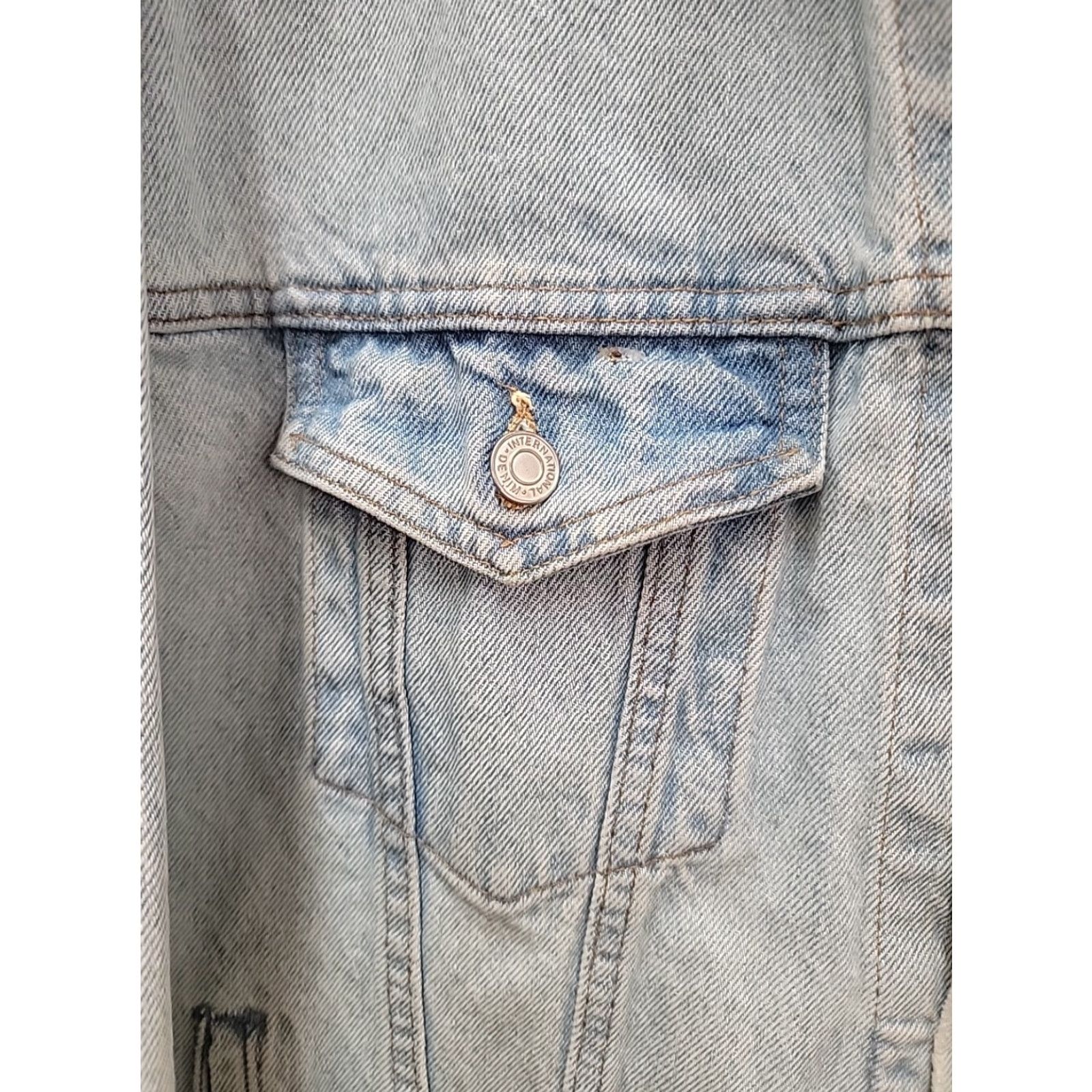 Denime VINTAGE International Denim Trucker Jacket Embroidered Size L Denim Jacket Mens Black Size US L / EU 52-54 / 3 - 5 Thumbnail
