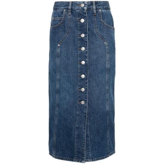 Isabel Marant Etoile ISABEL MARANT ETOILE Women Mid Skirts B3H02E JU0073FB 30BU BLUE Size 25" / US 0 / IT 36 - 1 Thumbnail