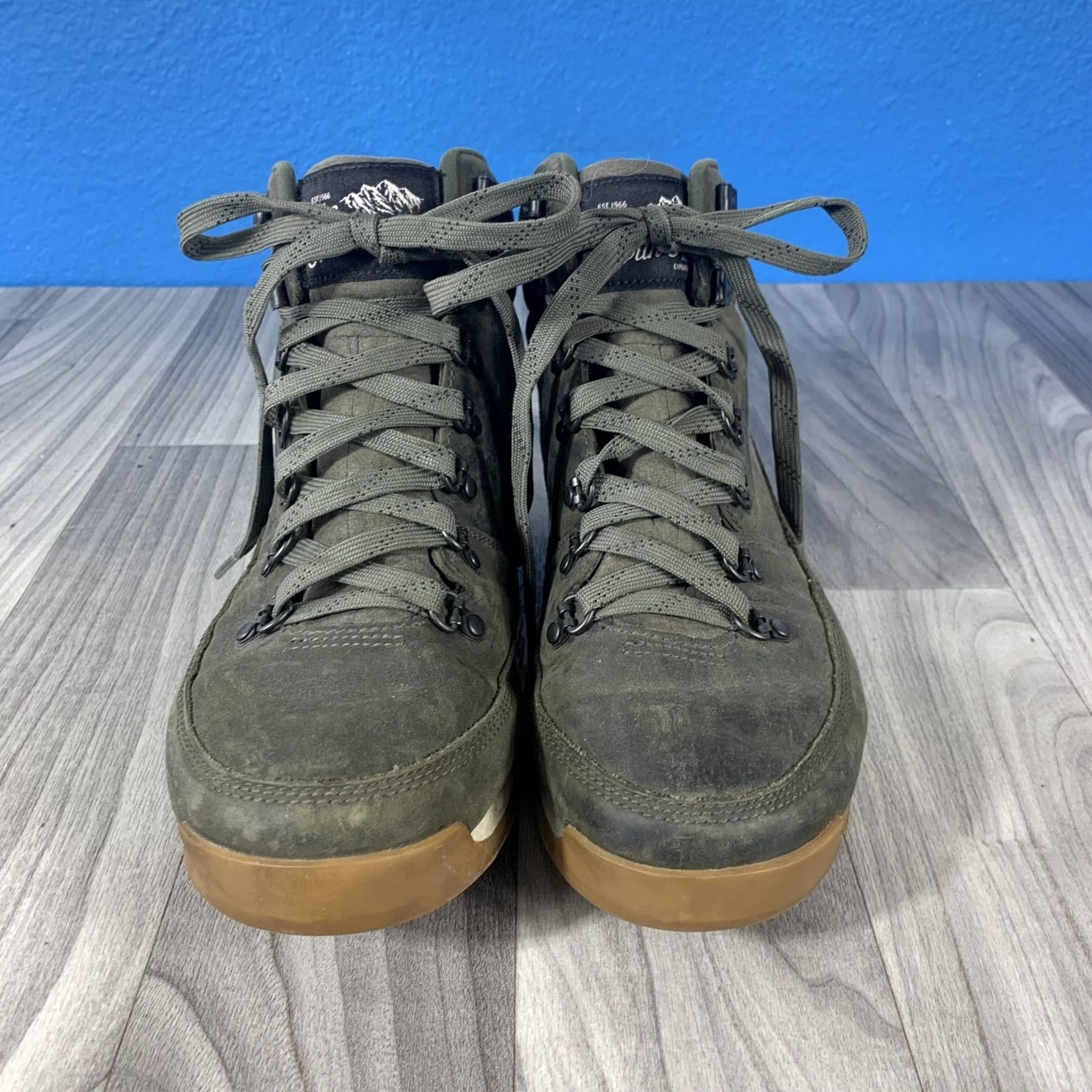 The North Face The North Face Green Leather Lace Up Hiking Work Casual Boots Men's US 9.5 Size US 9 / EU 42 - 2 Thumbnail