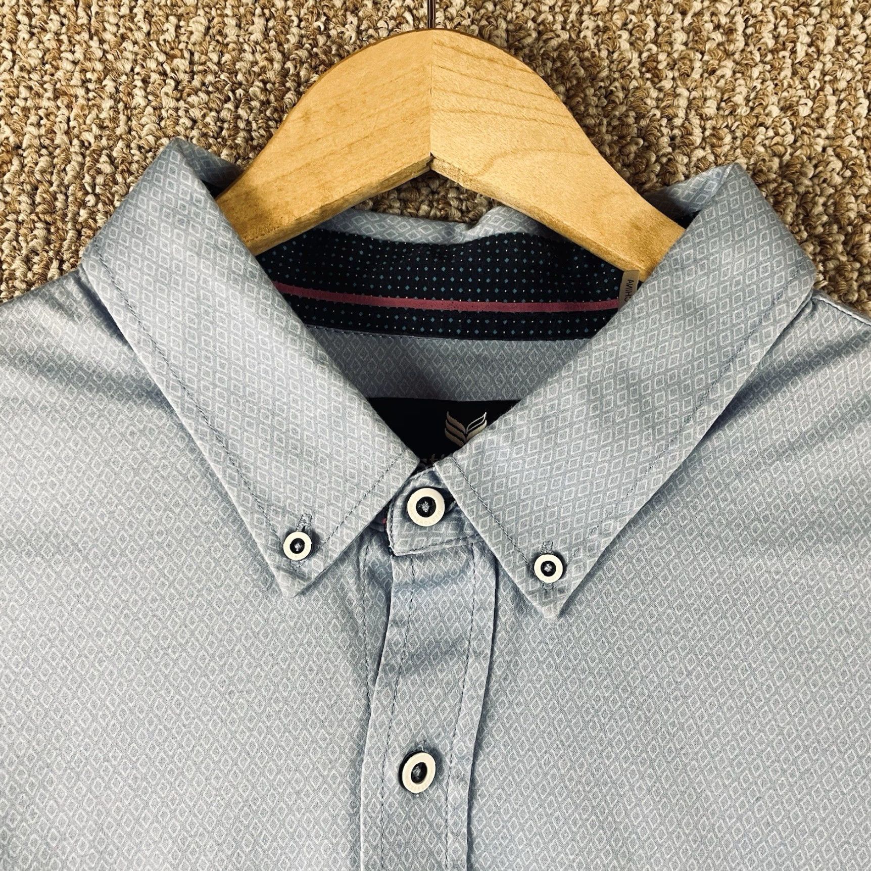 Buttero Butter Cloth Shirt Mens 3XL Blue Button Up Long Sleeve Cotton Button-Down Collared Regular Big & Tall Mens Shirt Size US XXL / EU 58 / 5 - 2 Thumbnail