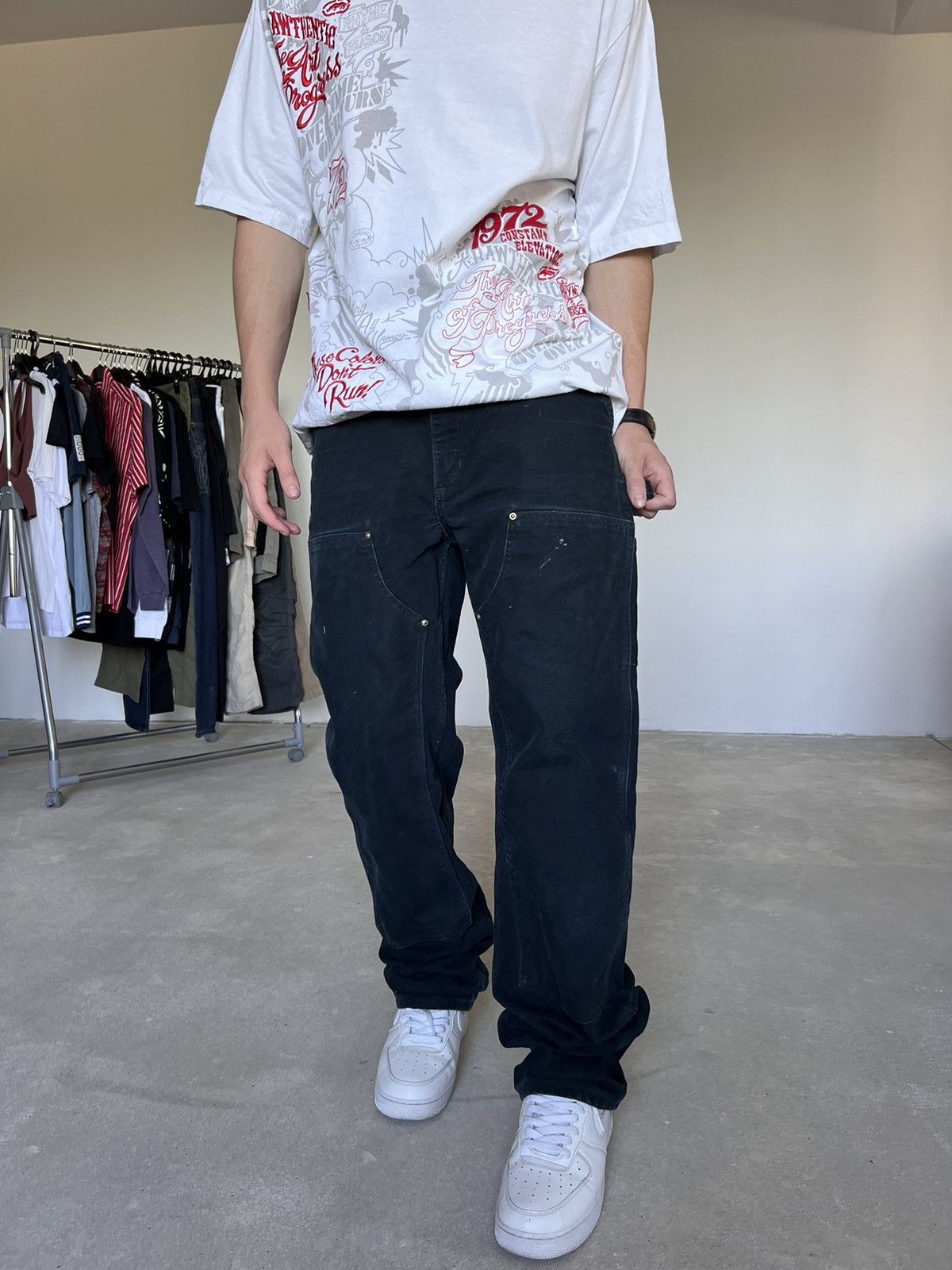Carhartt Vintage Carhartt Double knee carpenter pants black worker Size US 36 / EU 52 - 8 Thumbnail