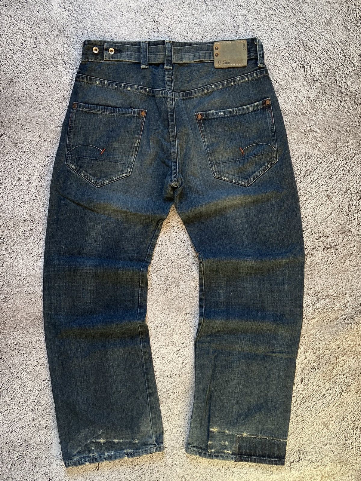 Pre-owned Hysteric Glamour X If Six Was Nine Vintage If Six Was Nine Style Distressed Flared Jeans Y2k In Indigo
