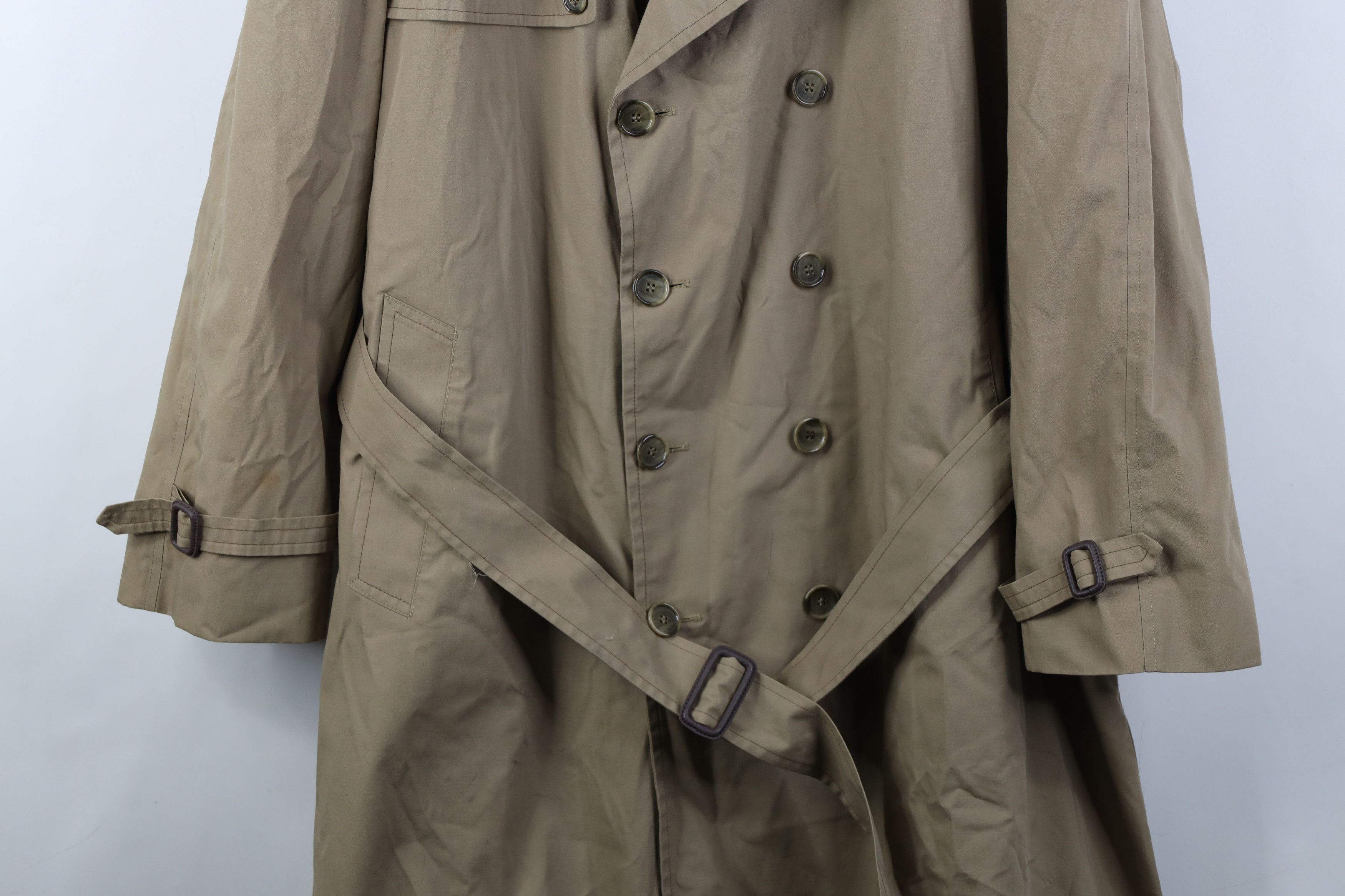Vintage Vintage 70s Streetwear Trench Coat Rain Jacket Beige USA Size US XXL / EU 58 / 5 - 3 Thumbnail