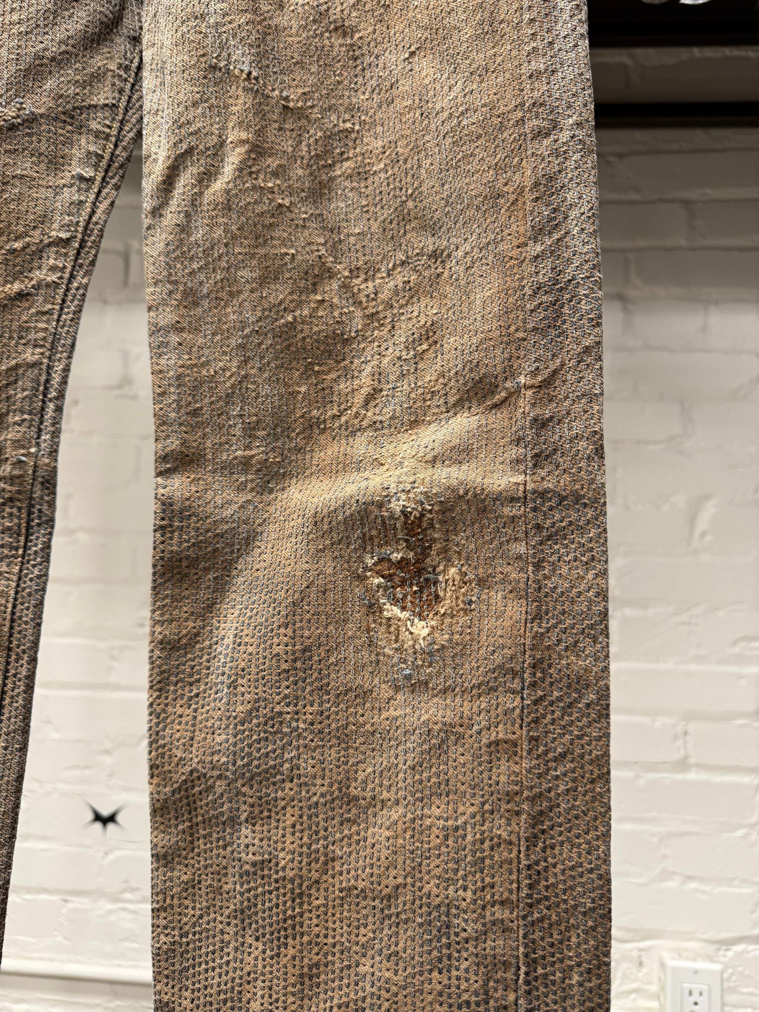 Kapital Kapital Faded Brown ‘Century’ Repaired Buckle Back Denim Size US 30 / EU 46 - 2 Thumbnail
