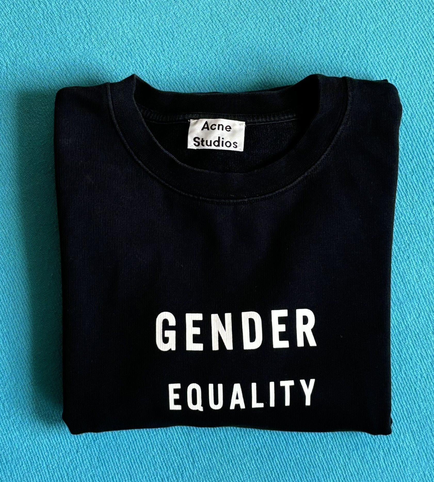 Acne Studios Acne Studios Gender Equality black sweatshirt size L Size US L / EU 52-54 / 3 - 13 Thumbnail