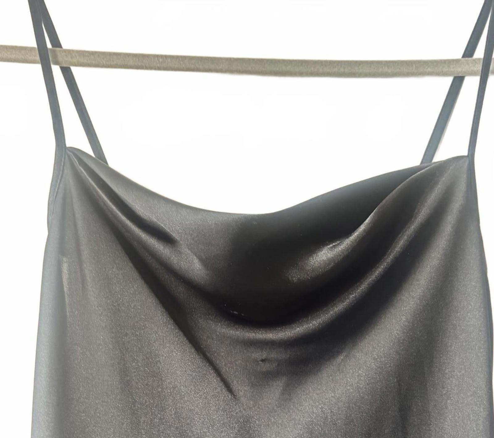 United Colors Of Benetton Bebe Black Satin Slip Dress Size XS / US 0-2 / IT 36-38 - 3 Thumbnail