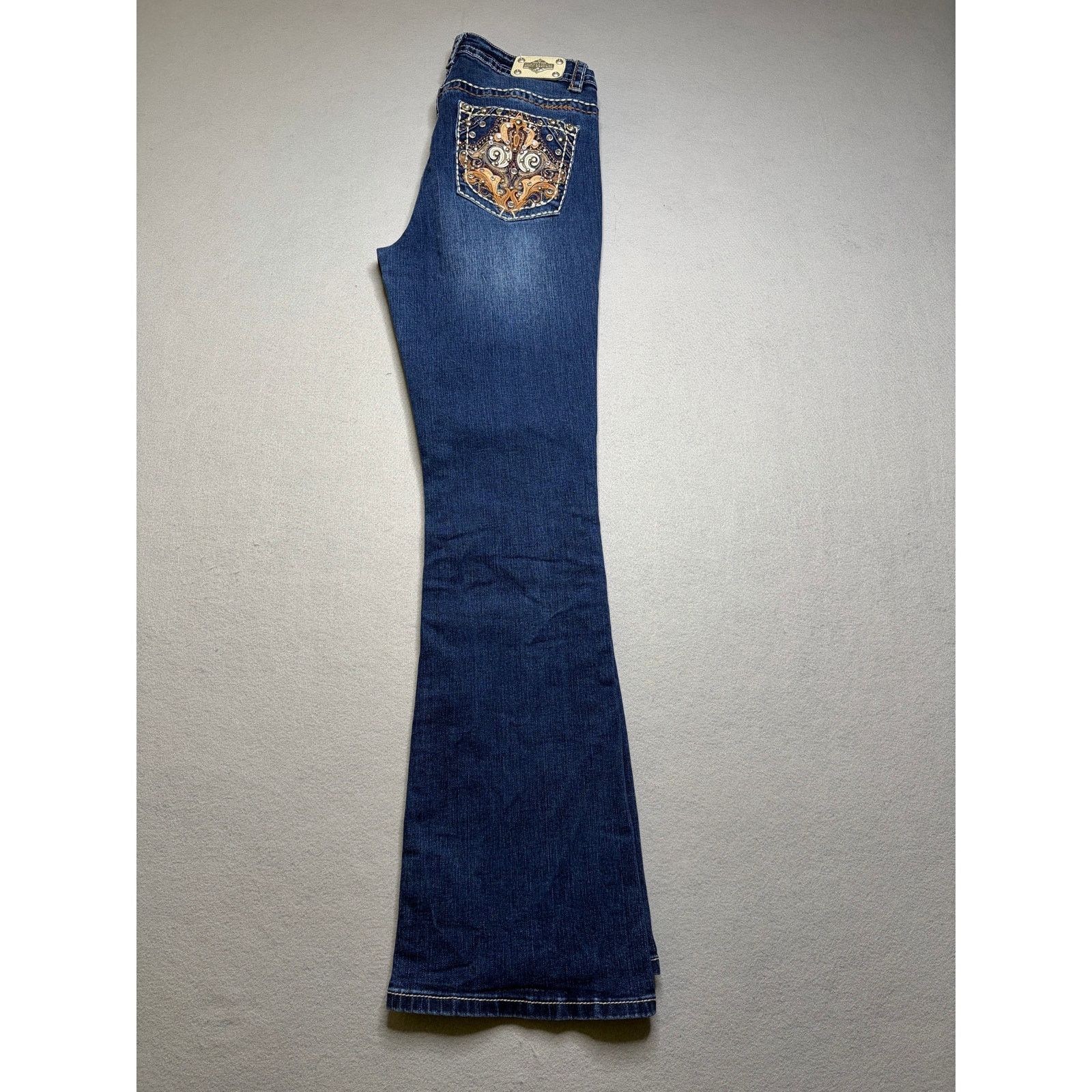 Other Sexy Couture Women’s Embellished Bootcut Jeans 28x32 Dark Size 28" / US 6 / IT 42 - 4 Thumbnail