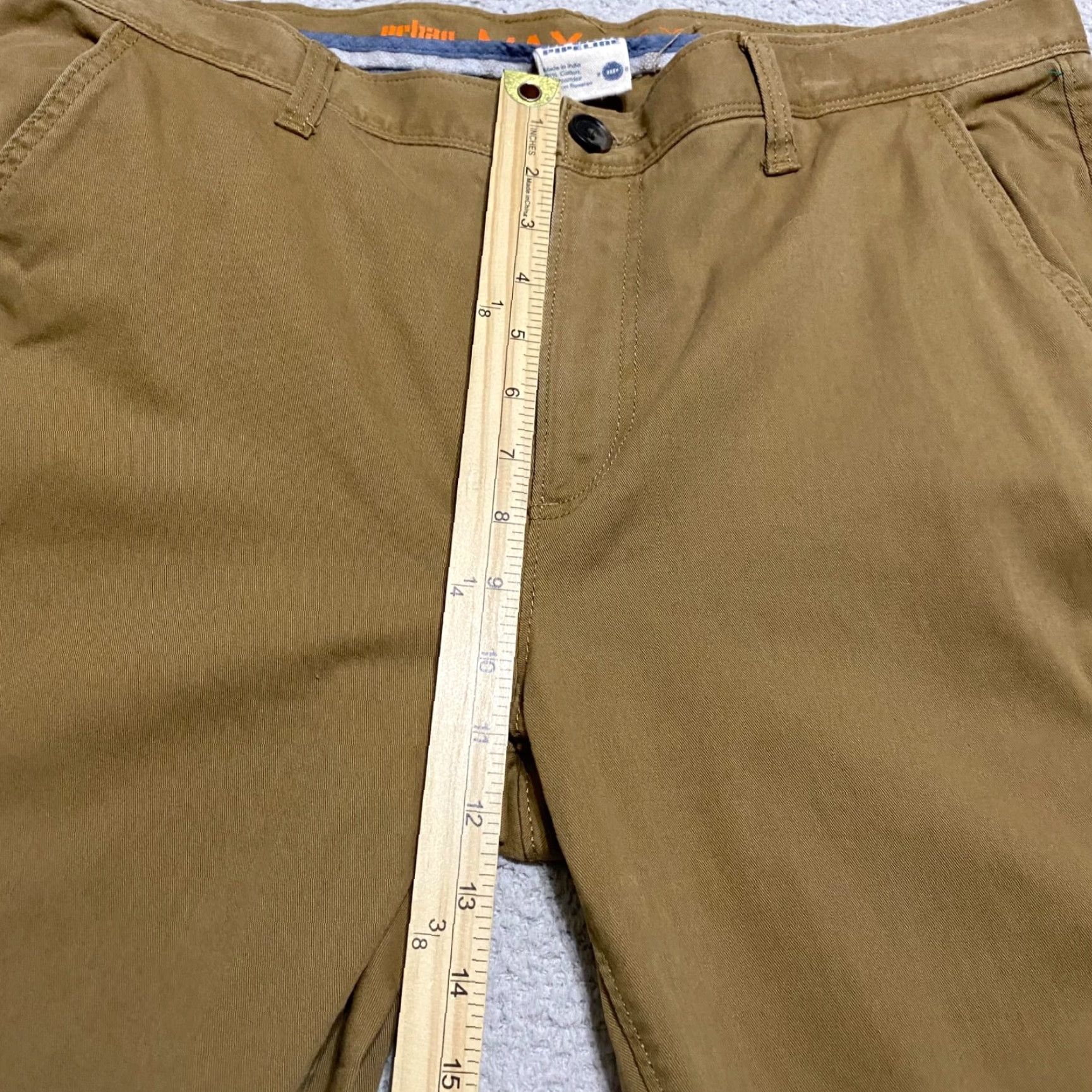 Vintage Columbia Slim Chino Pants Beige Mid Rise 36x32 Mens Regular Straight Flat Front Pocket Pockets Casual Workwear 90s/Preppy Size US 36 / EU 52 - 6 Thumbnail