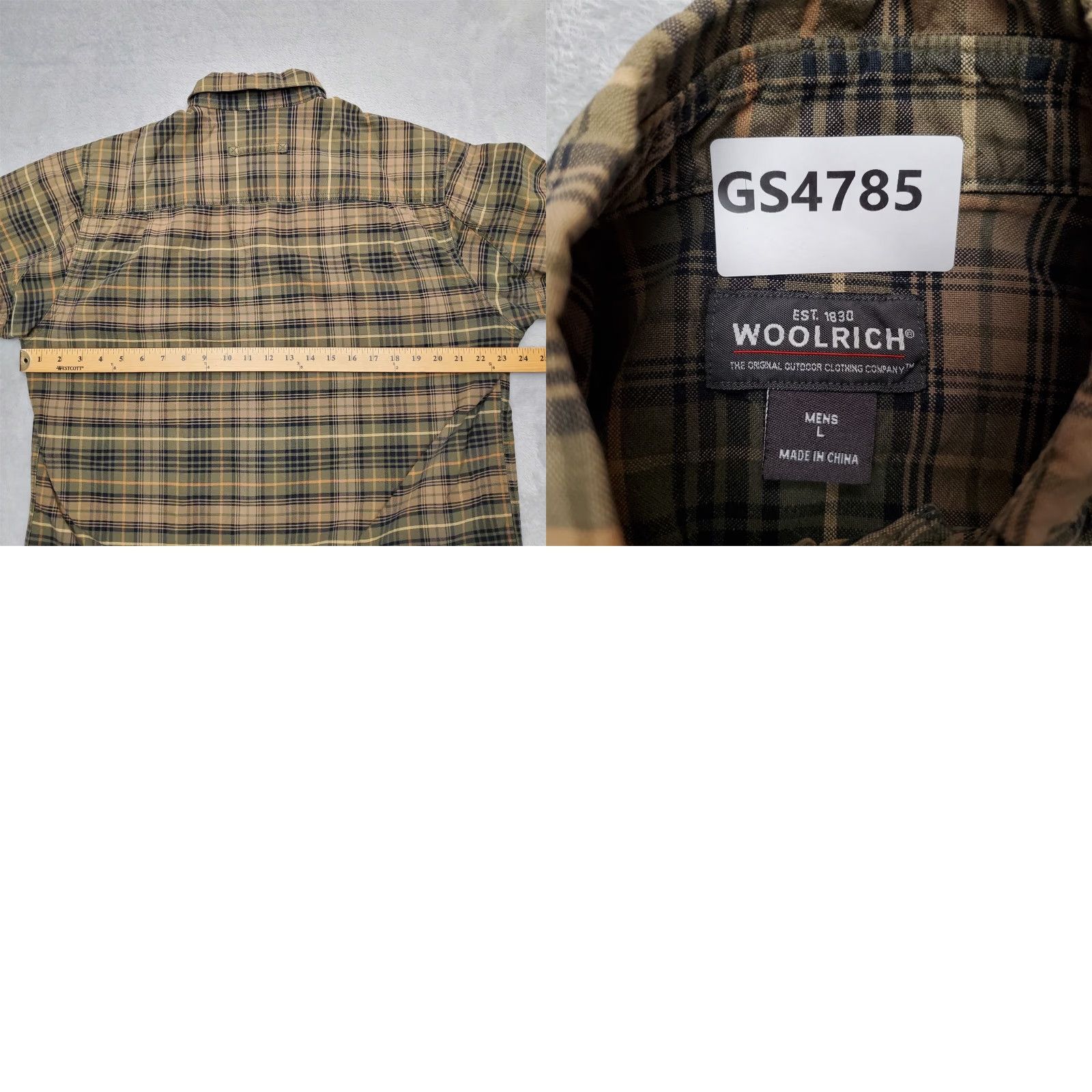Vintage VINTAGE Woolrich Shirt Mens Large Olive Plaid Long Sleeve 100% Cotton Outdoor Cabin Camp Shirts Mens Large Olive Plaid Long Sleeve Cotton Outdoor Camp Size US L / EU 52-54 / 3 - 8 Thumbnail
