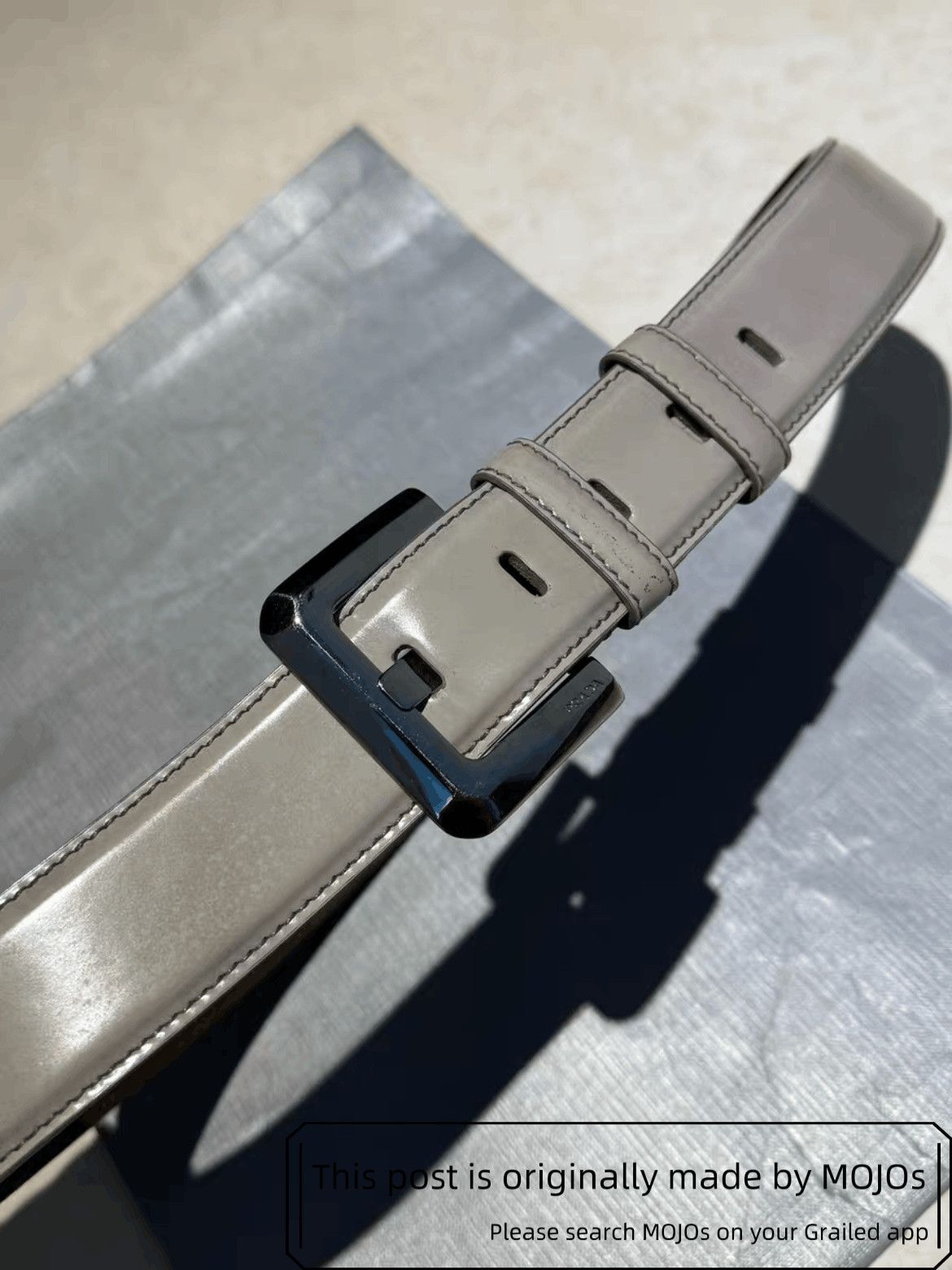 Prada Prada Silver Buckle Silver Square Buckle Belt Size ONE SIZE - 2 Thumbnail