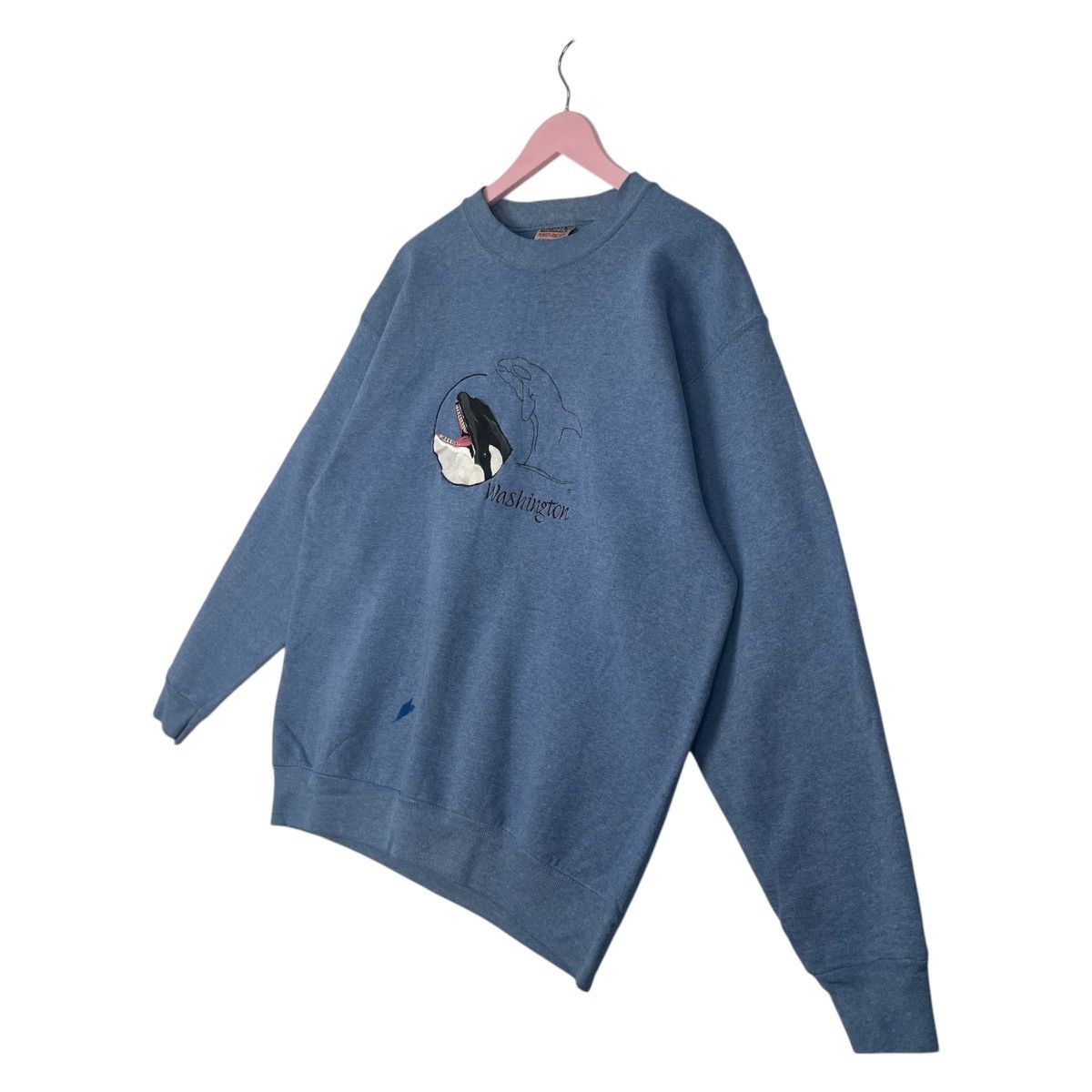 Designer × Vintage Vintage Hoodie/sweater 1990s Washington Whale Theme Crewneck Size US L / EU 52-54 / 3 - 3 Thumbnail