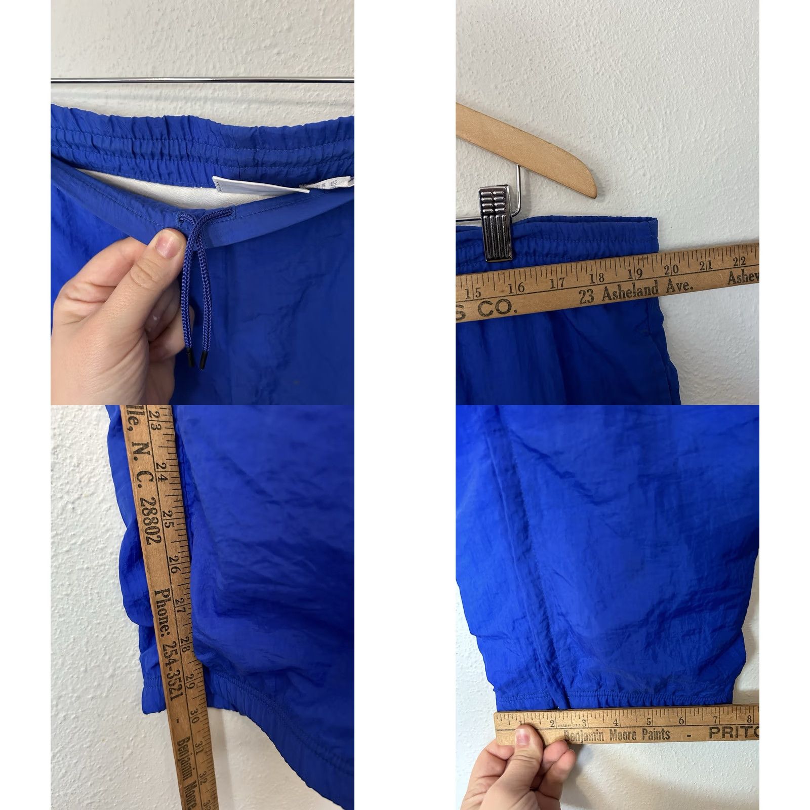 Reebok VINTAGE Reebok Track Pants Mens M Blue Lined Nylon Y2K Baggy 90s Joggers Size US 31 - 8 Thumbnail
