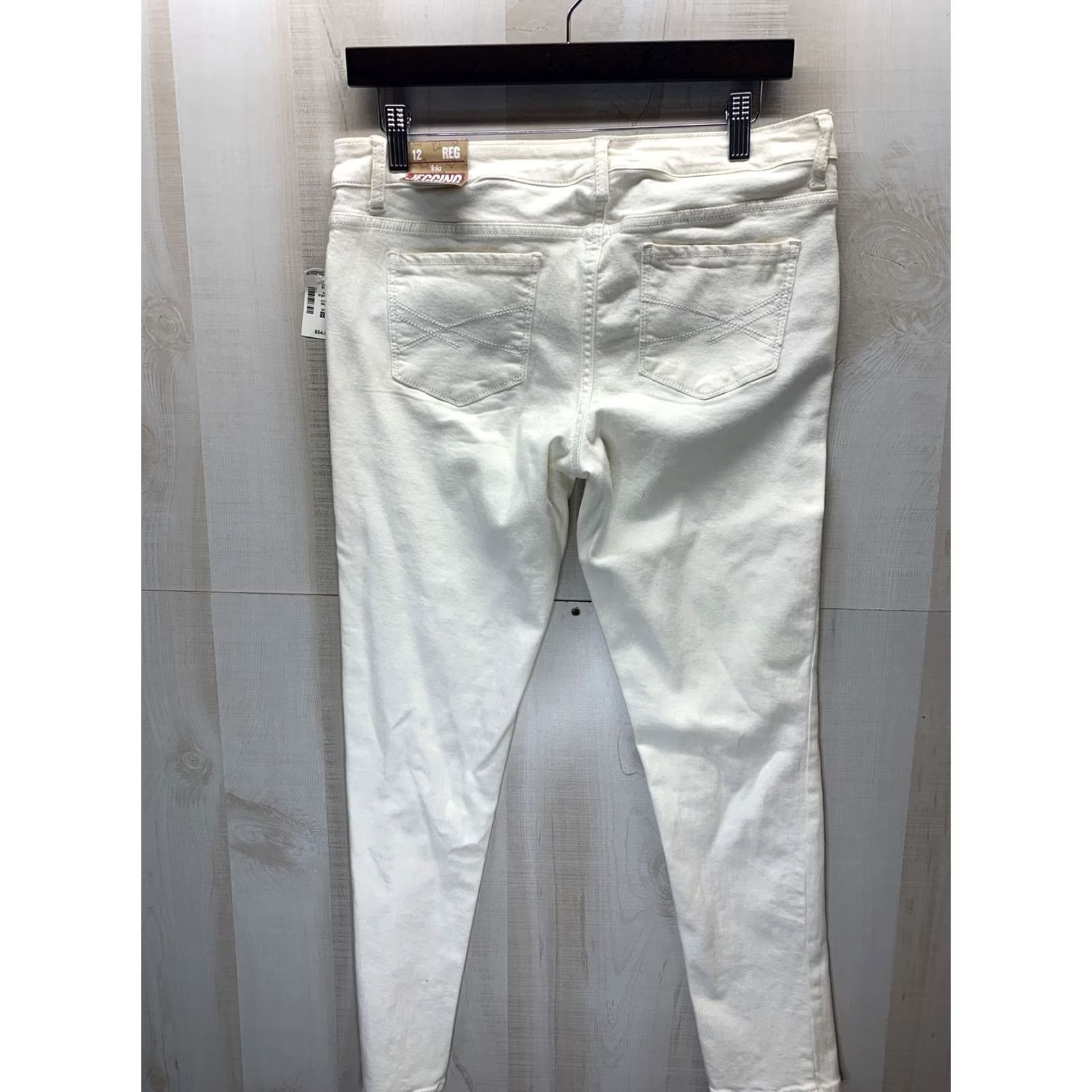 Vintage Aéropostale Skinniest Fit Womens/Teens SZ 12 R Ivory Jeggings NWT Jeans (Mens Size 12) Size 34" / US 12 / IT 48 - 7 Thumbnail