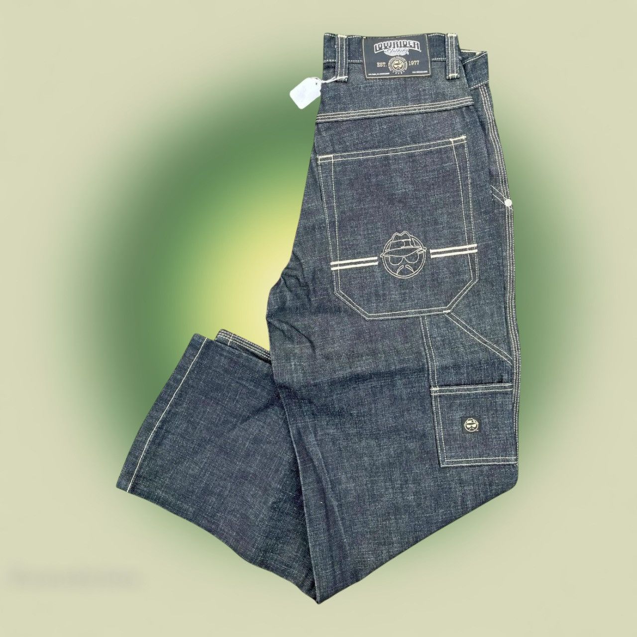 Vintage Lowrider “Sin City” denim baggy jeans Size US 32 / EU 48 - 2 Thumbnail